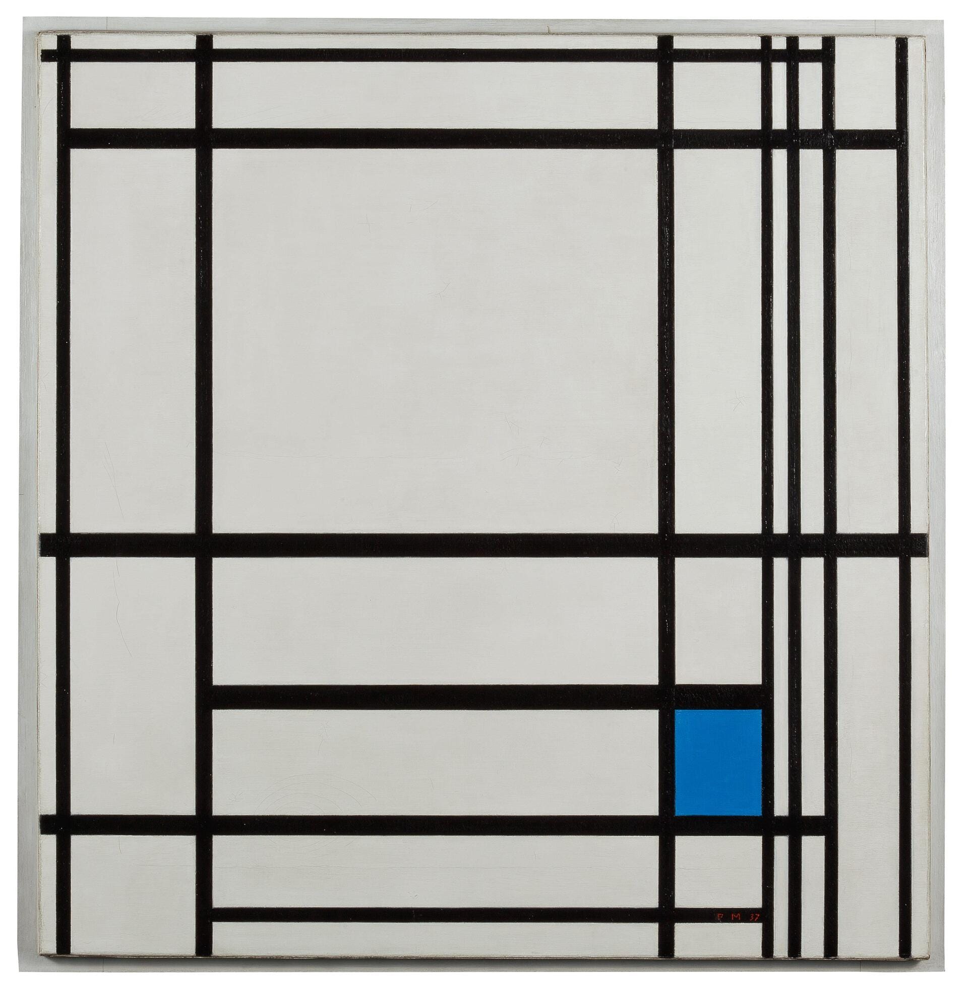 Piet Mondrian (1872-1944): Composizione con linee e colore III, 1937. Olio su tela. Kunstmuseum Den Haag