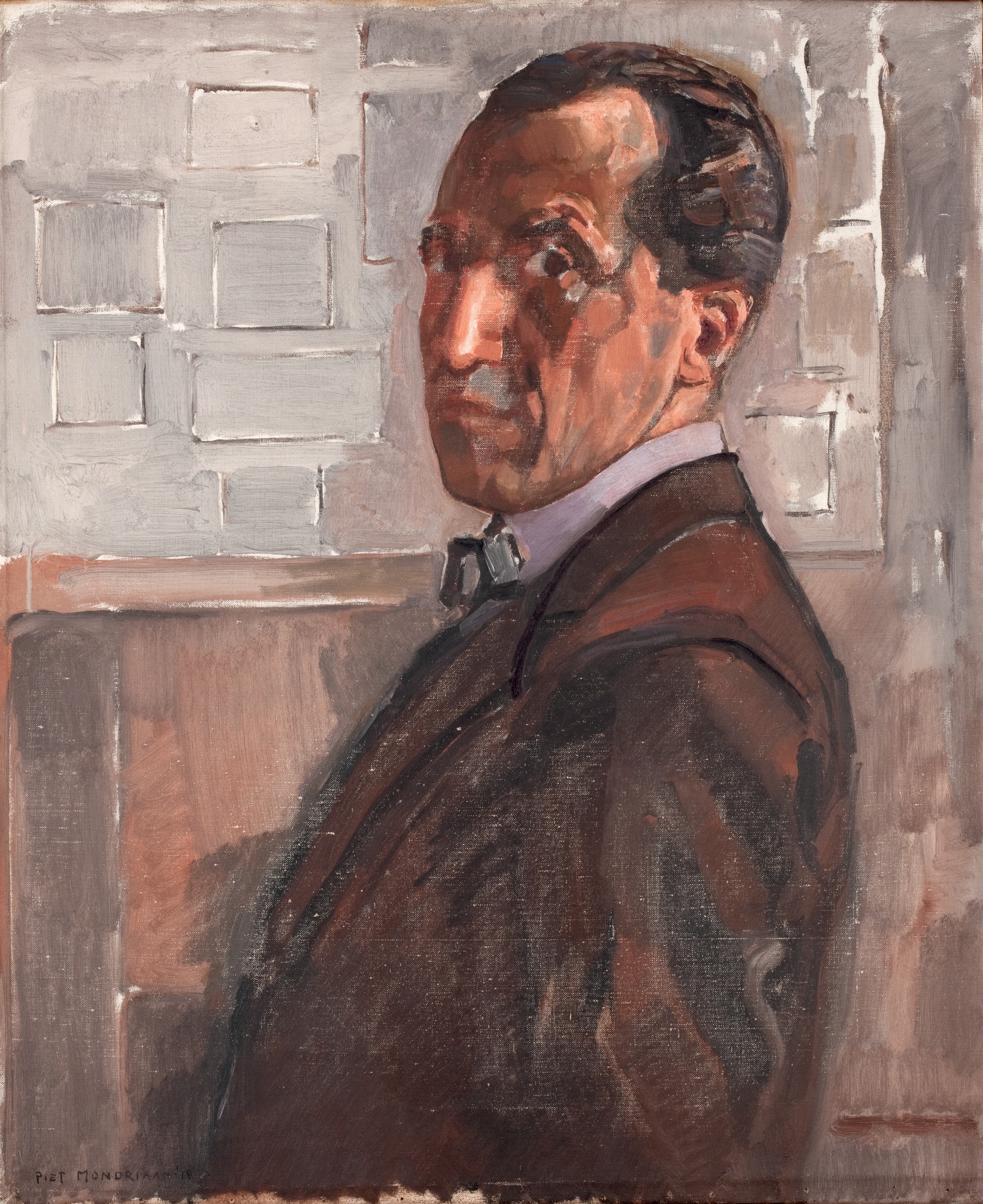 Piet Mondrian (1872-1944): Autoritratto, 1918. Olio su tela. Kunstmuseum Den Haag