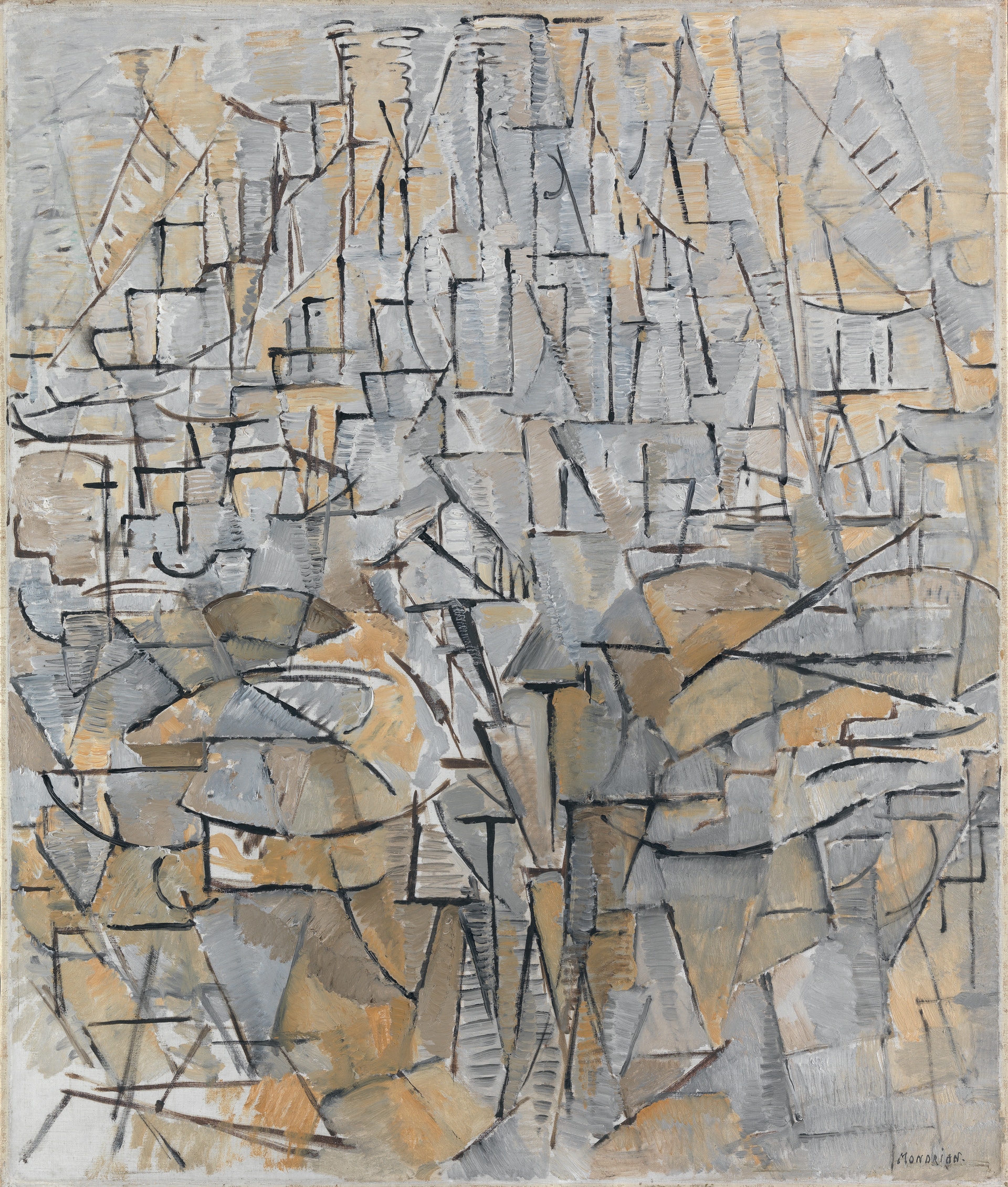 Piet Mondrian (1872-1944): Tableau n. 4 / Composizione n. VIII / Composizione 3, 1913. Olio su tela. Kunstmuseum Den Haag