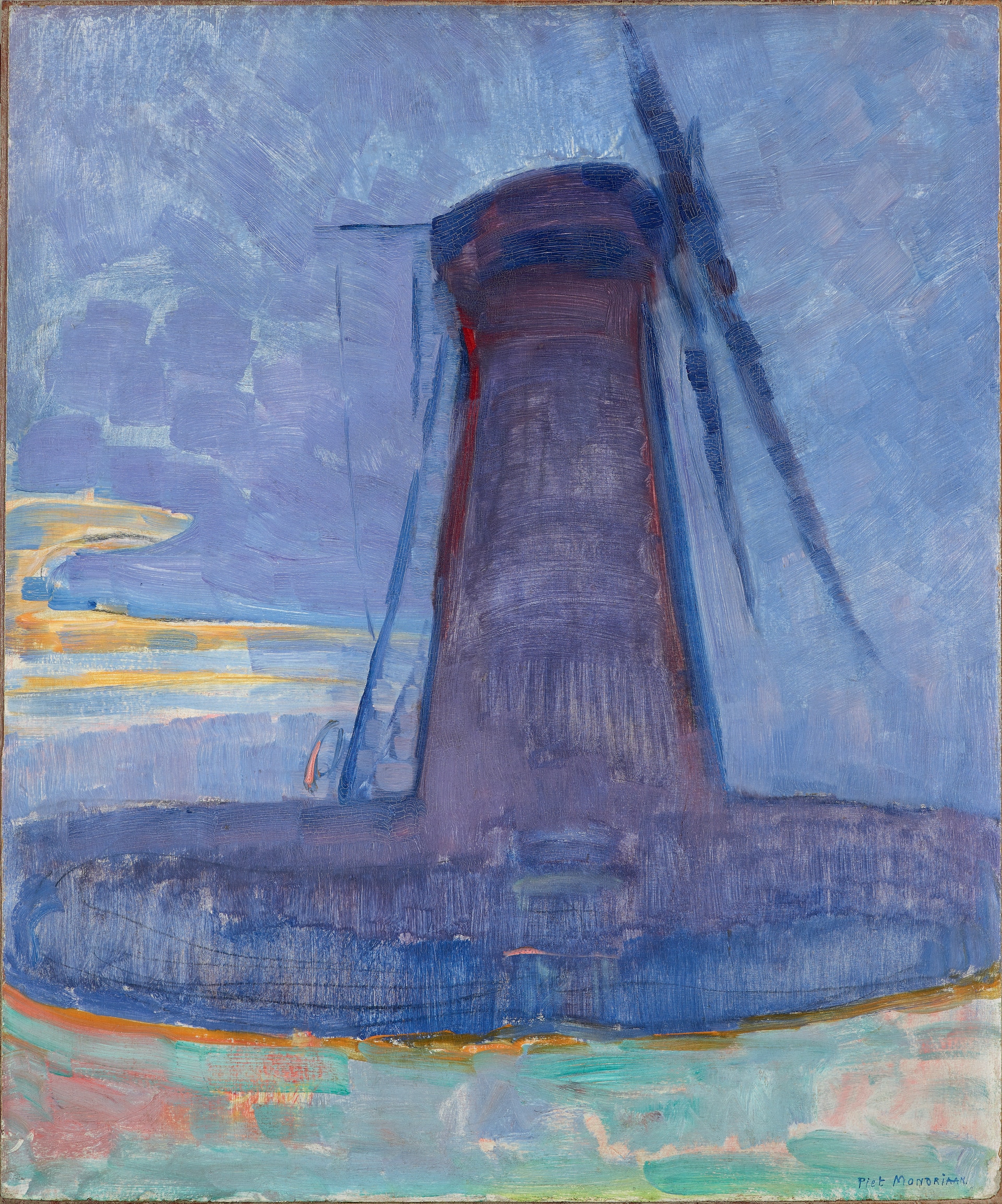Piet Mondrian (1872-1944): Mulino a Domburg, 1908. Olio su cartoncino. Kunstmuseum Den Haag