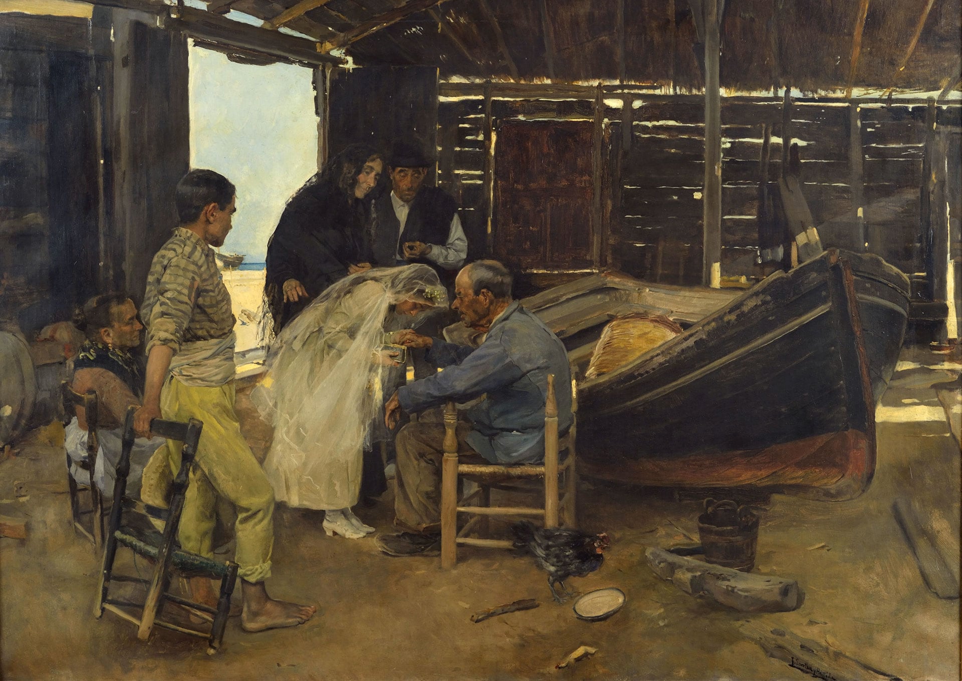 Joaquin Sorolla y Bastida (Valenisa, 1863 – Cercedillo/Madrid, 1923), Ritorno della prima comunione (giorno felice), 1899. Olio su tela, cm. 83x116