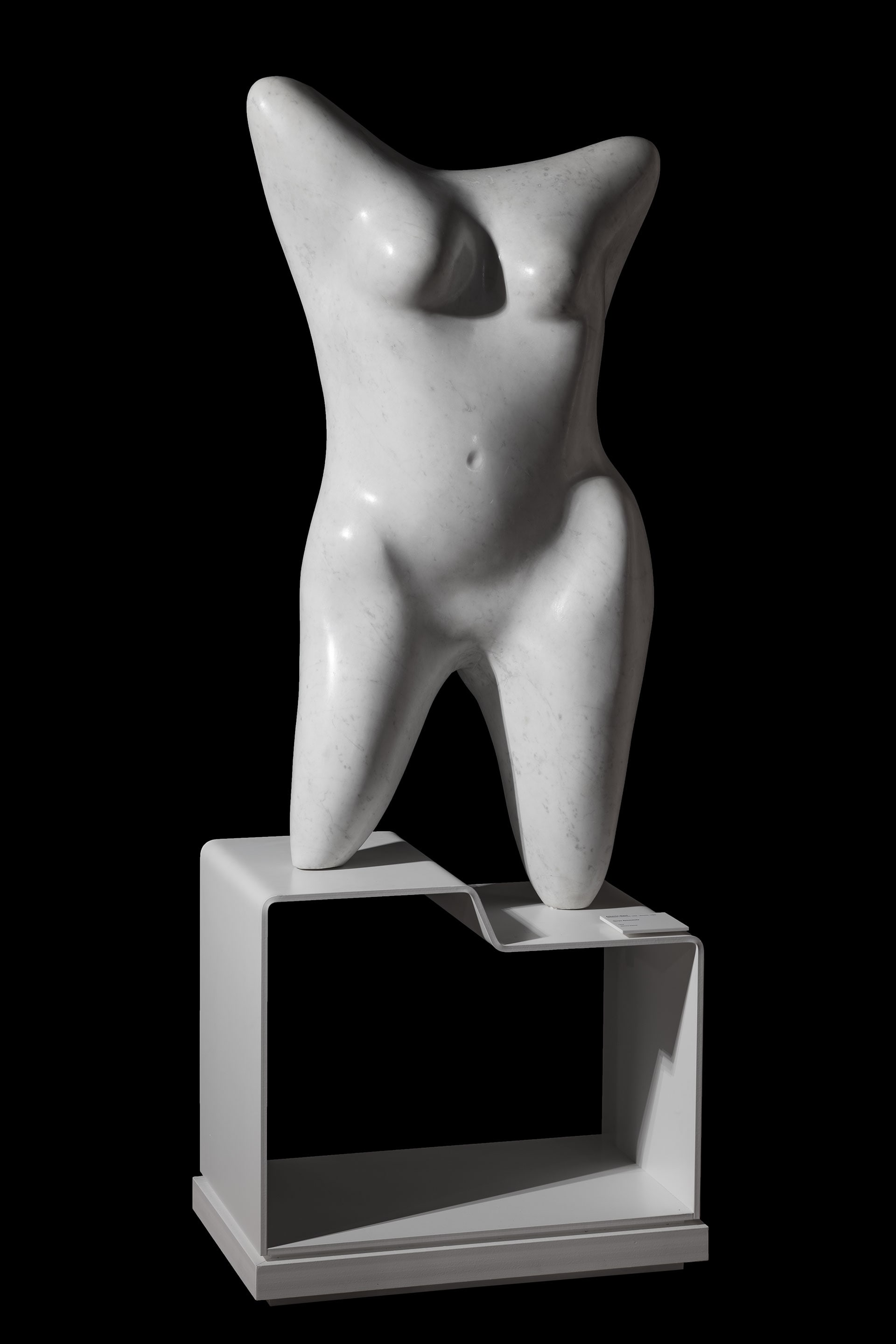  Alberto Viani, Torso femminile. Marmo bianco, cm. 140x60