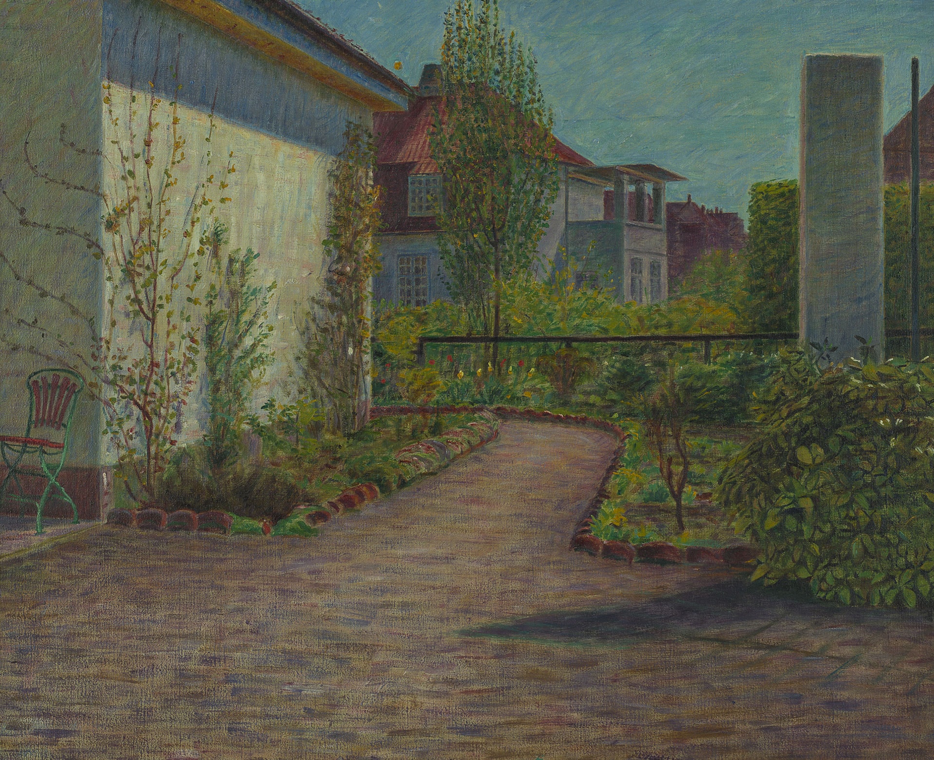 Peder Henrik Kristian Zahrtmann "Gang i casa d’Antinos have" / Il giardino di “Casa d’Antino [a Copenhagen], 1917. Olio su tela, cm 40,4 x 43 