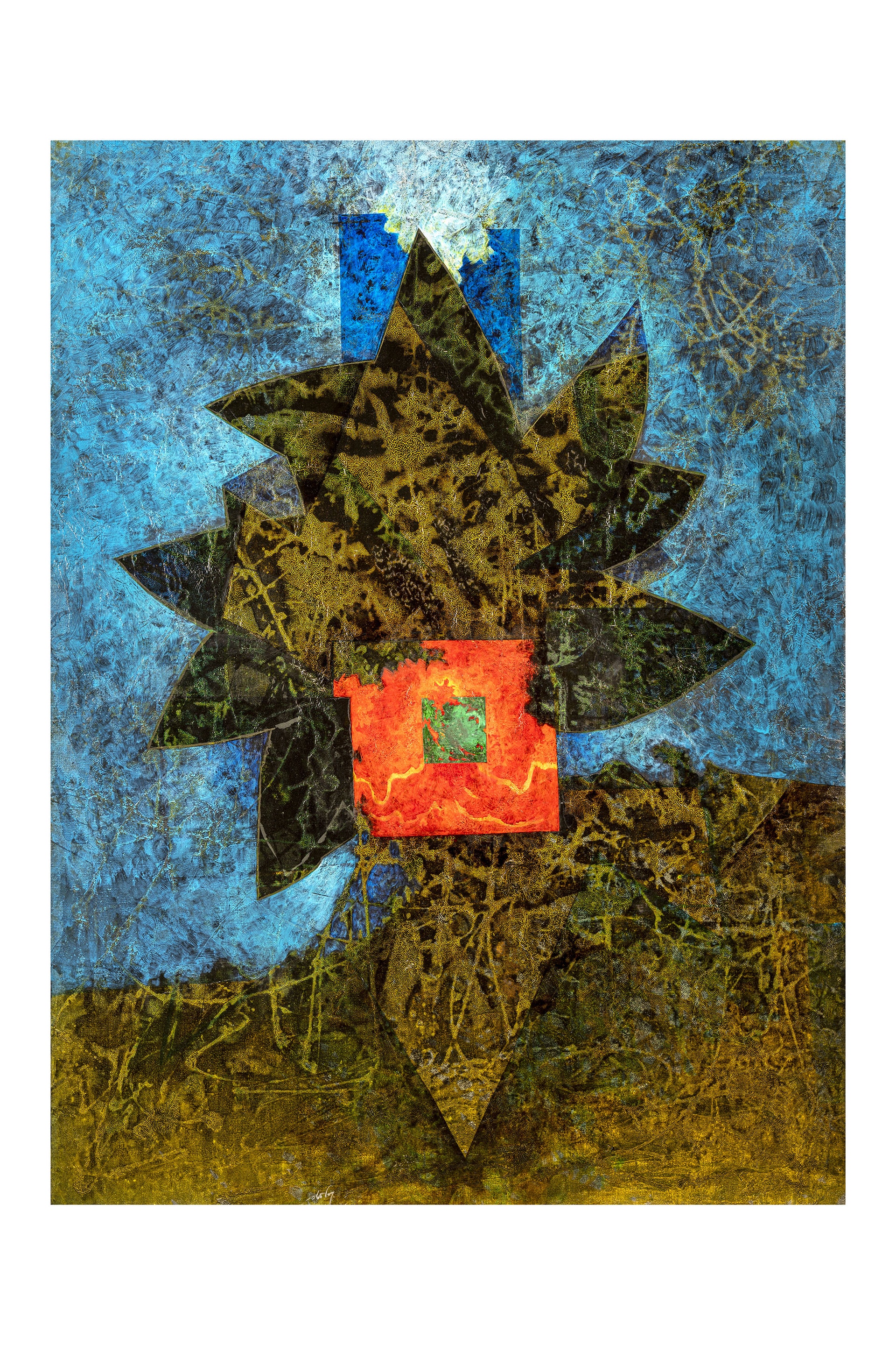 Gianni Dova "Fiore del Sinai", 1974, Olio su tela cm 130x97 
