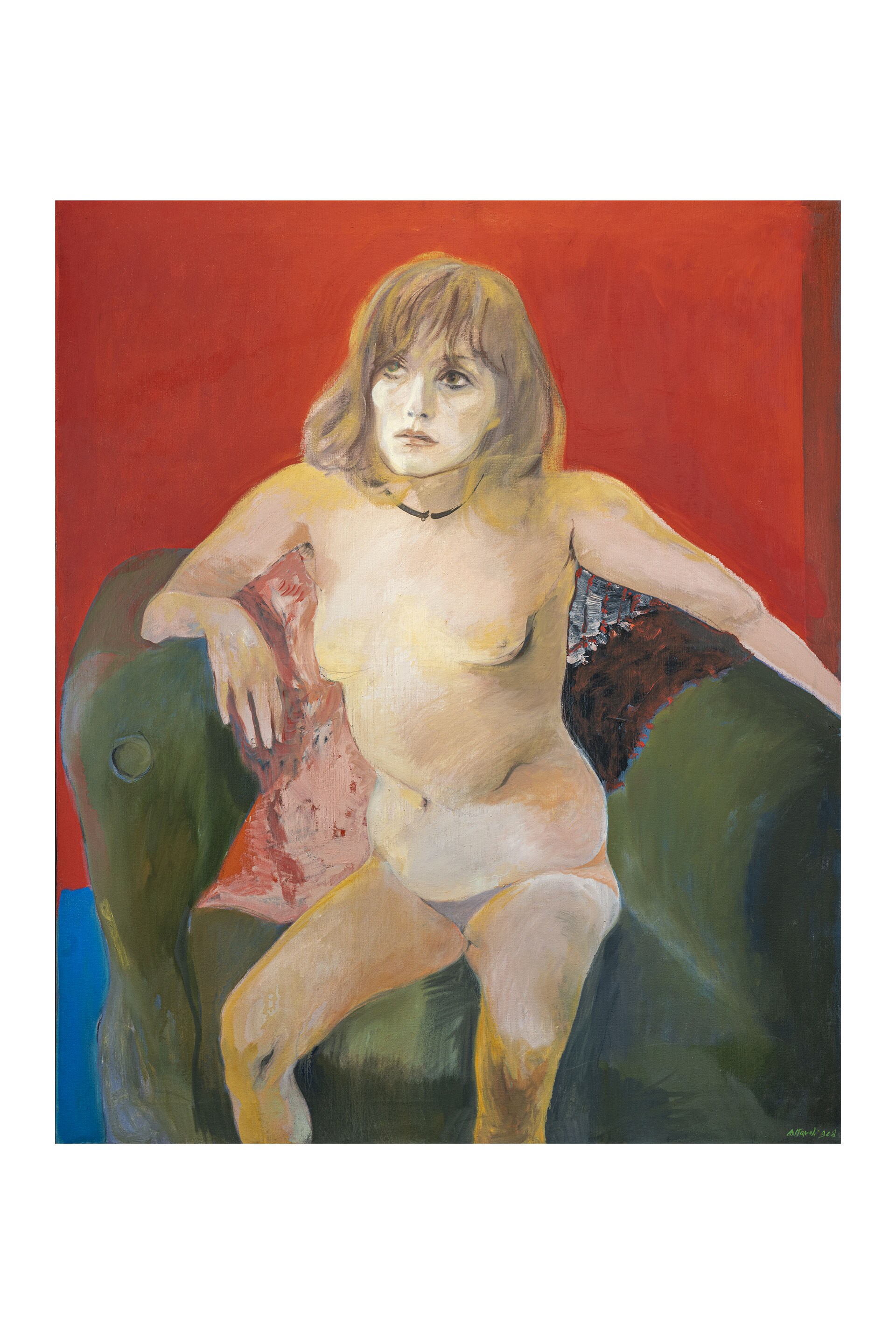 Ugo Attardi "Isabel", 1968. Olio su tela, cm 115x95 