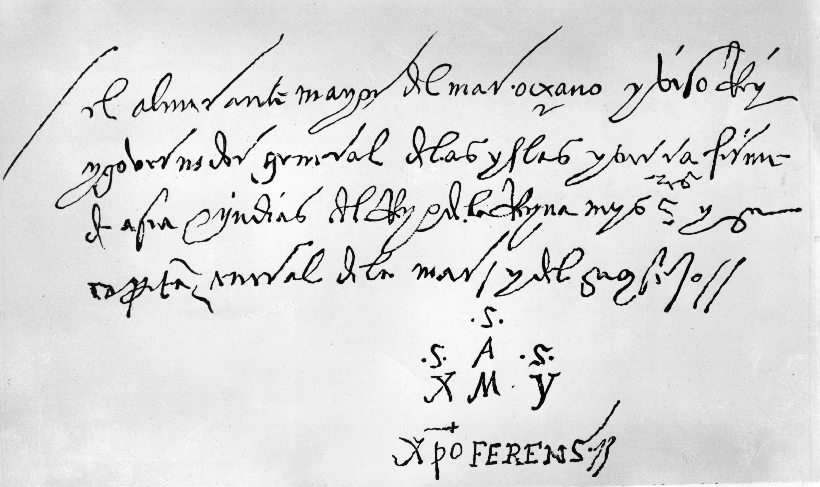 Lettera autografa di Cristoforo Colombo del 2 aprile 1502, indirizzata ai nobili signori dell'Ufficio di San Giorgio
