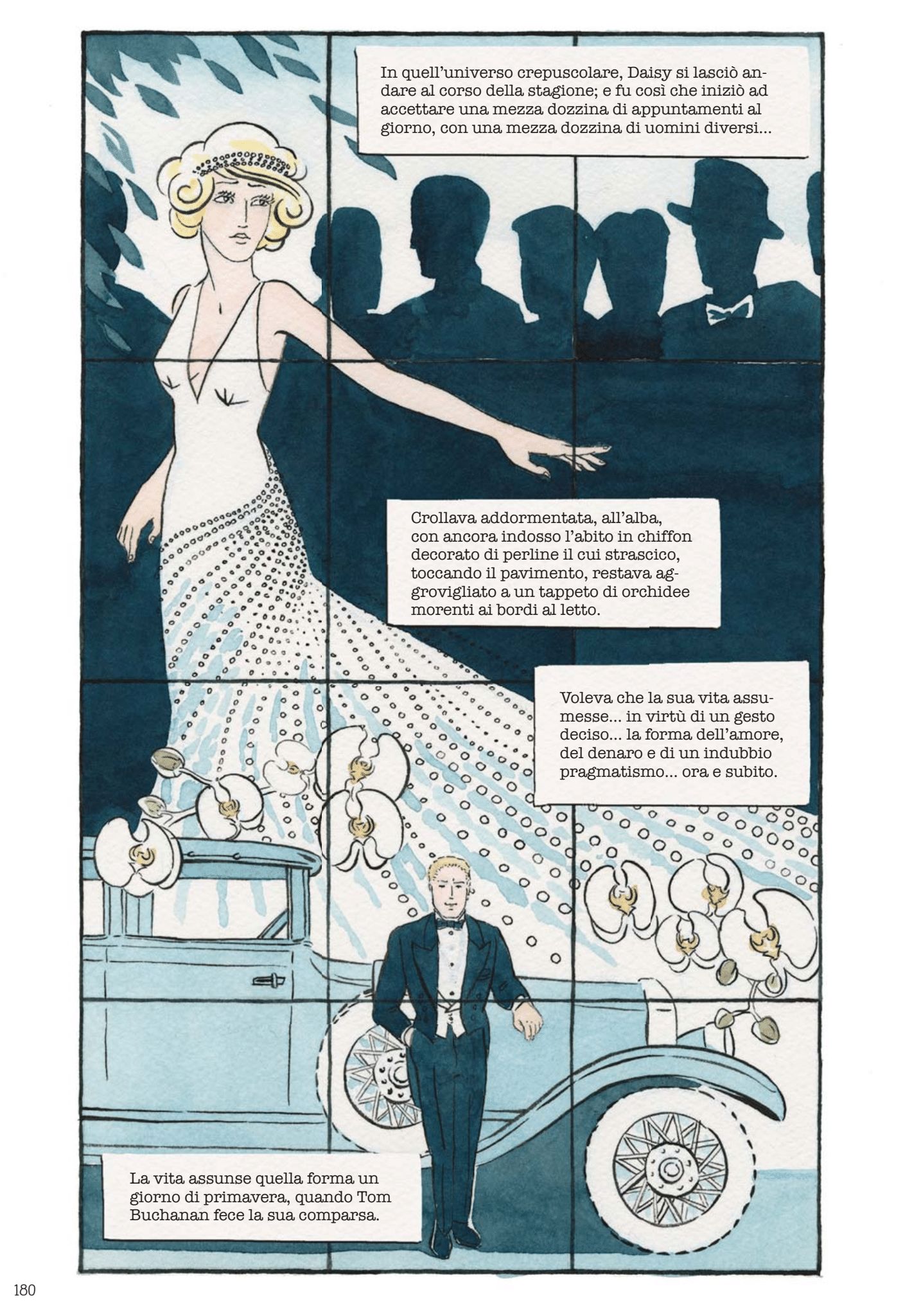 "Il grande Gatsby" di Francis Scott Fitzgerald, adattato da Fred Fordham e disegnato da Aya Morton (Tunué)