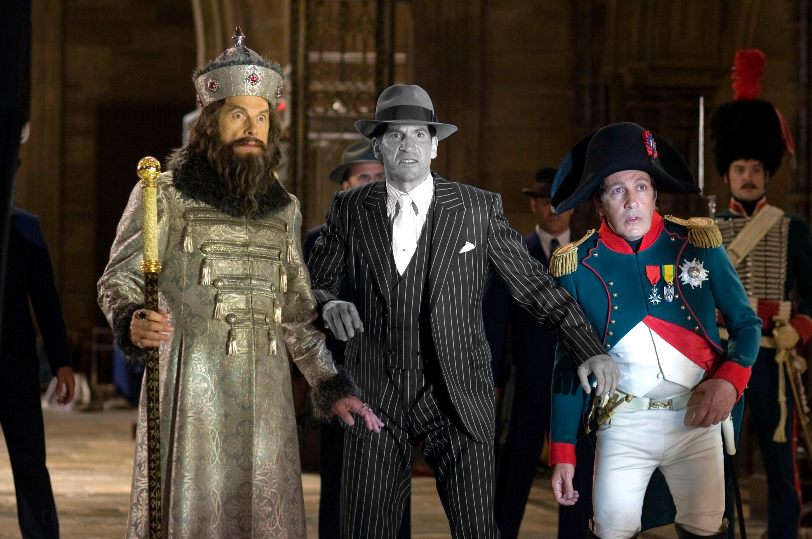 "Una notte al museo 2" del 2009. Al centro della foto l'attore Jon Bernthal nei panni di Al Capone