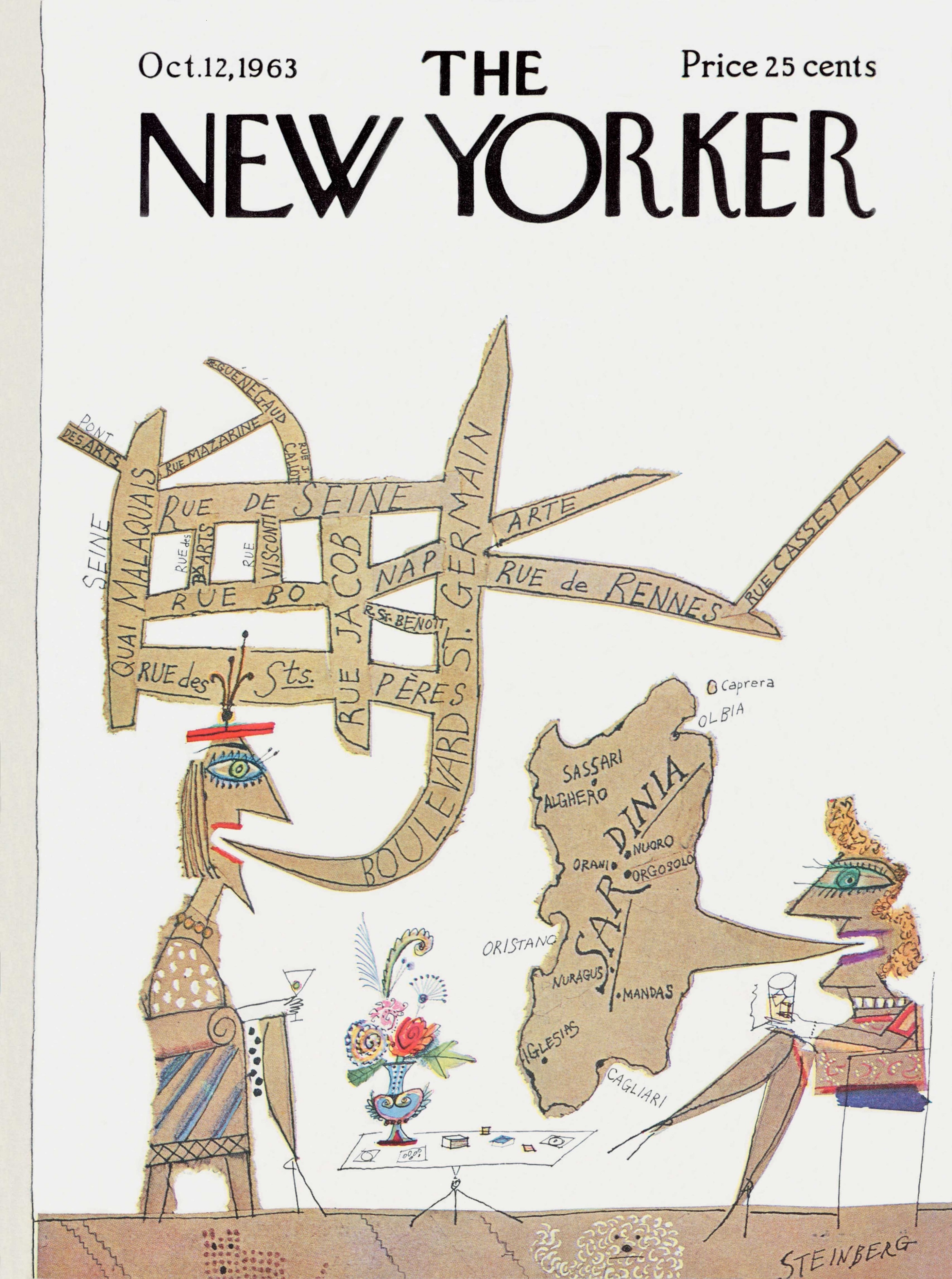 Saul Steinberg, Copertina del "The New Yorker", 12 Ottobre 1963 © The Saul Steinberg Foundation /Artists Rights Society (ARS), New York 