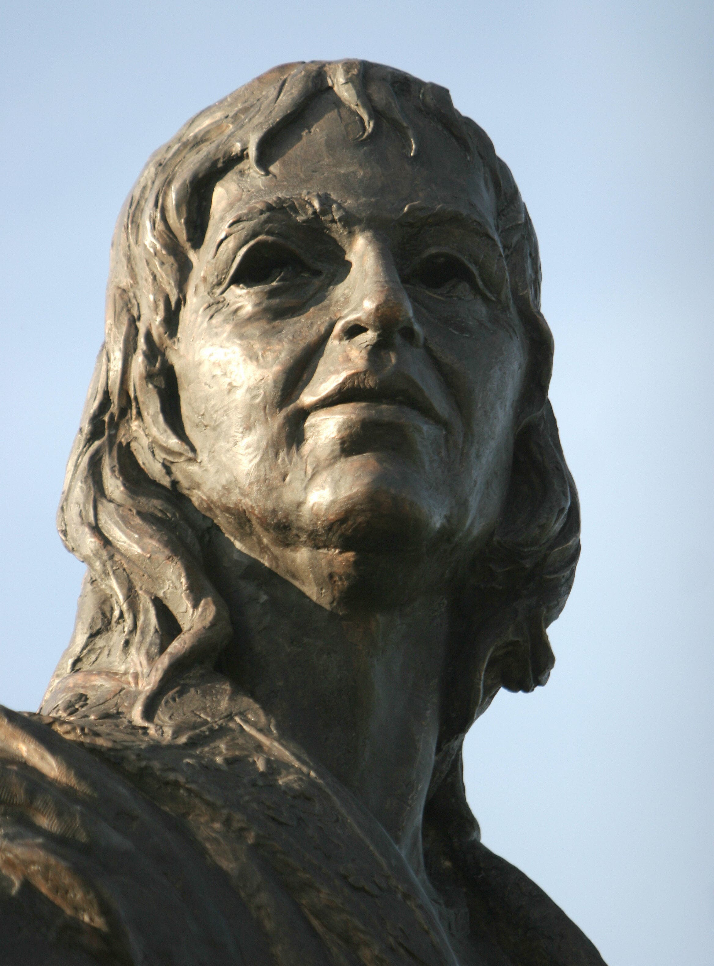 Un particolare della statua dedicata a Colombo e costruita a Palos, in Spagna, luogo da dove è partito e dove è tornato Colombo dal suo primo viaggio