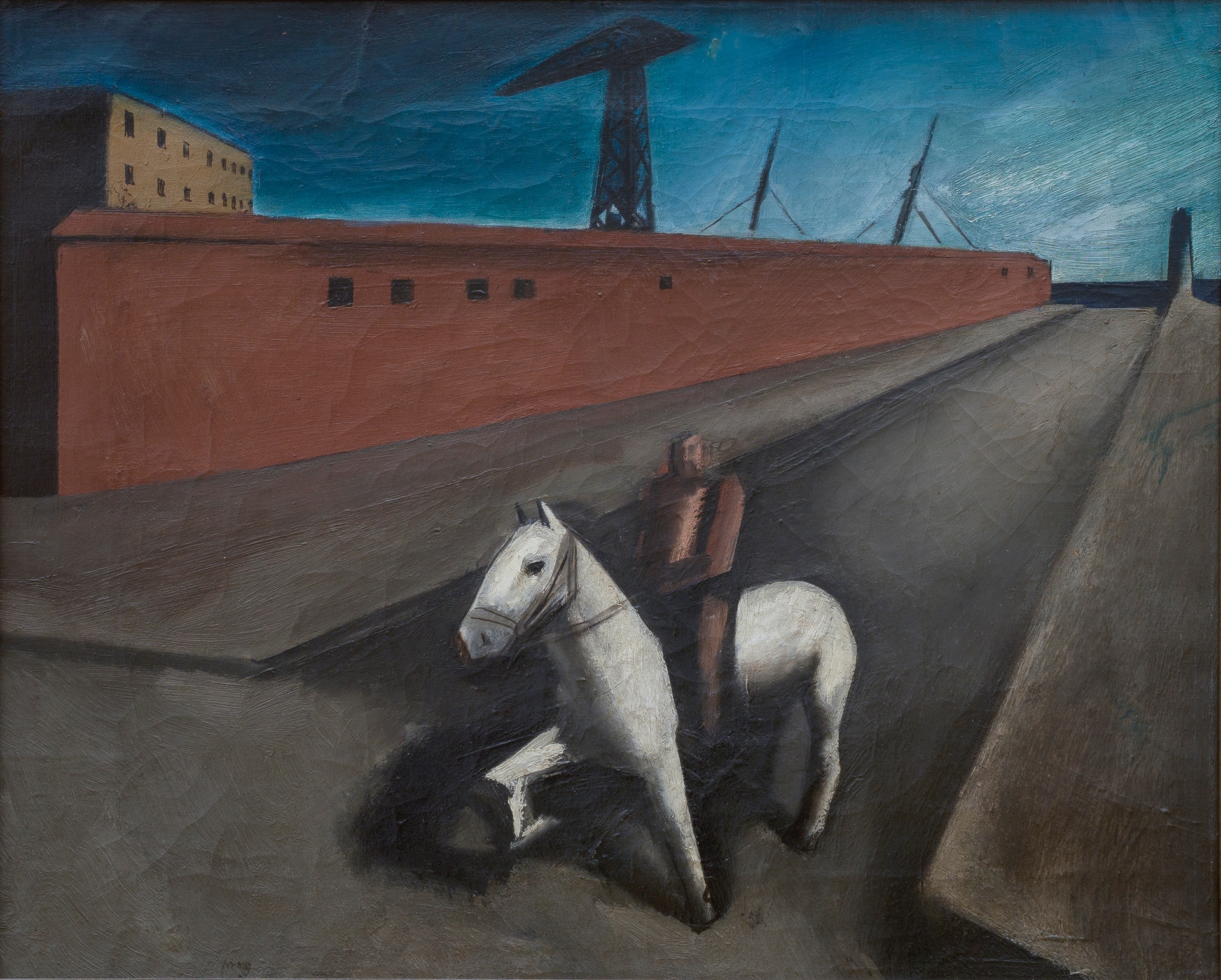  Mario Sironi: Il molo (Cavallo bianco e molo), 1921, olio su tela, 44 x 56 cm Roma, collezione privata © Mario Sironi, by SIAE 2021 