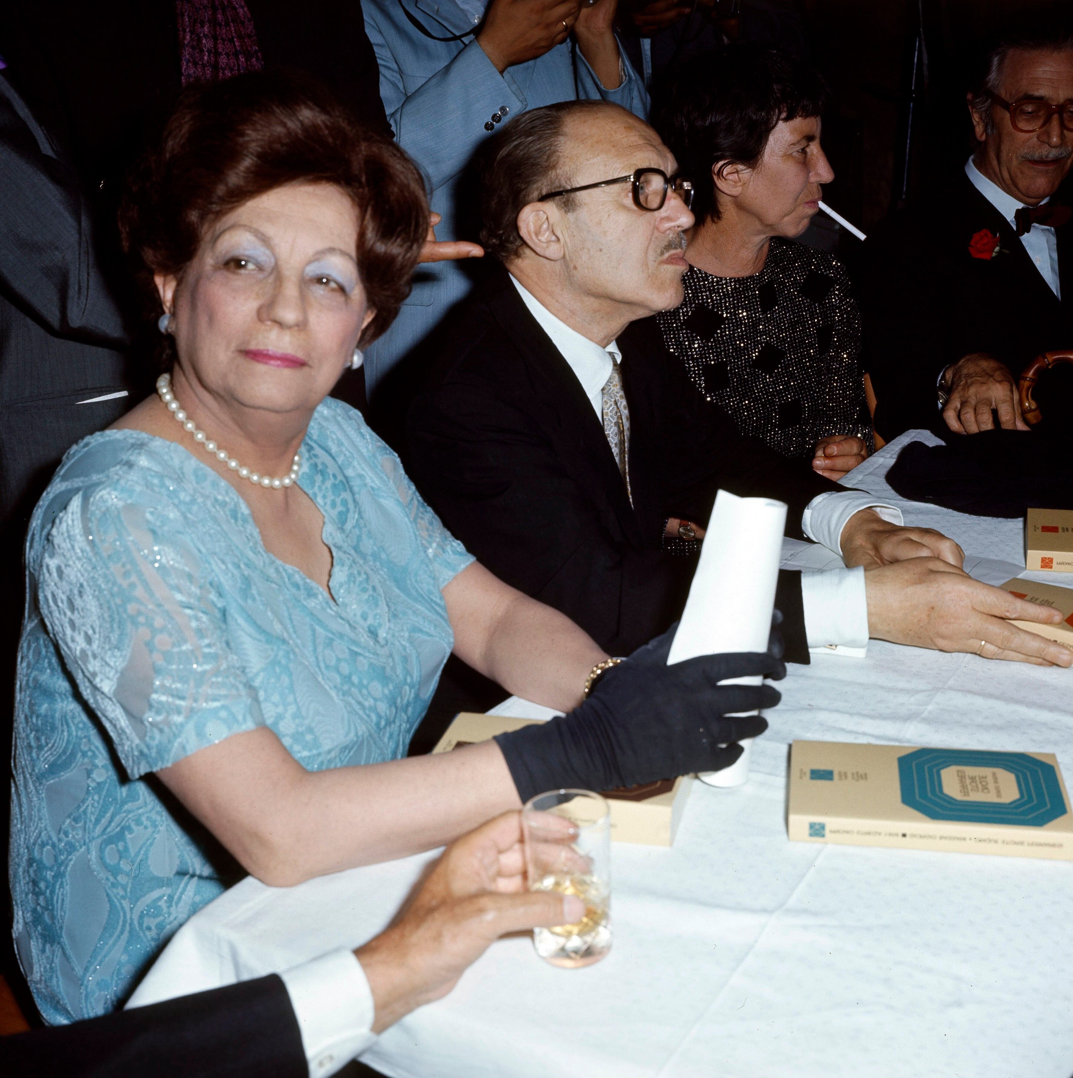 Mari​a Bellonci, Guido Piovene, Nat​alia Ginzburg e Mario Soldati, cerimonia Premio Strega 1968
