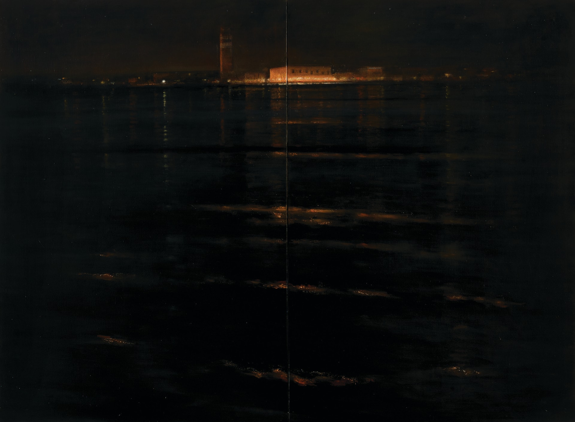 Ettore de Conciliis: Notturno a Venezia, 2020, olio su tela, cm 197x266,5 © 2022 Il Cigno GG Edizioni