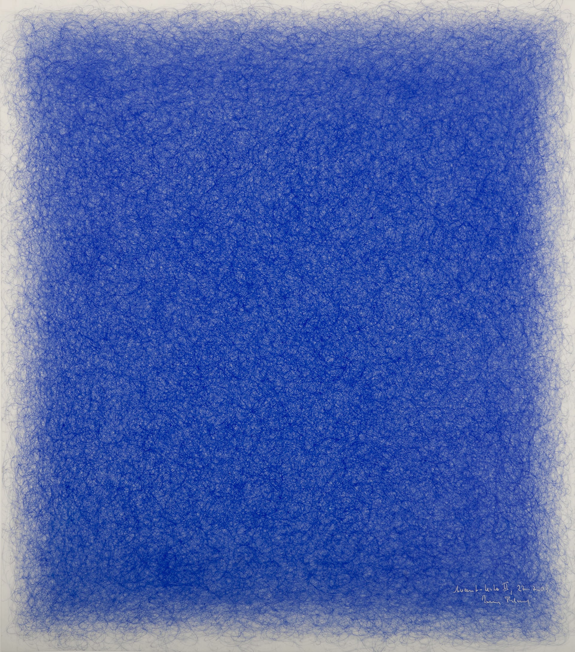 Irma Blank, Ur-Schrift Avant-testo, 2003. Collezione privata, Brescia 