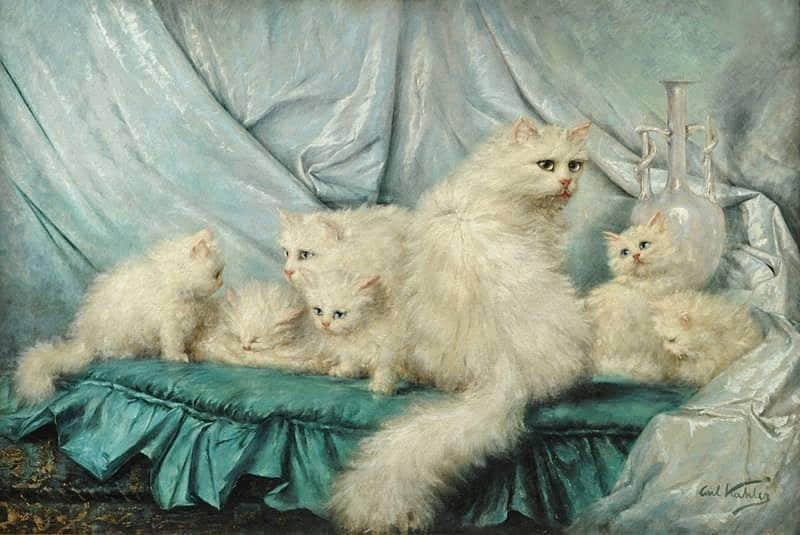 Carl Kahler, Ritratto di famiglia, olio su tela, Collezione privata