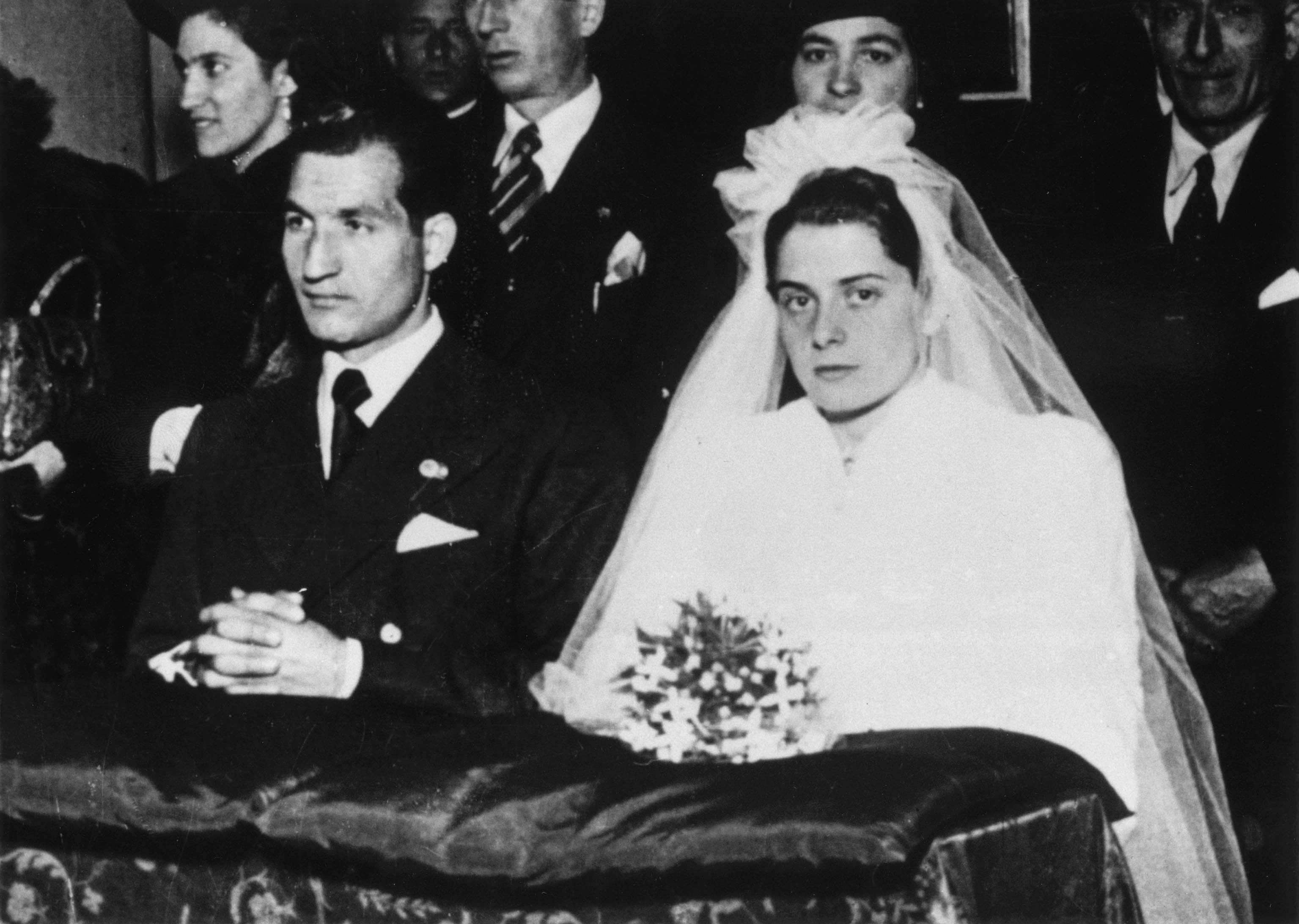 Il matrimonio di Gino Bartali con Adriana Bani, a Firenze nel 1940