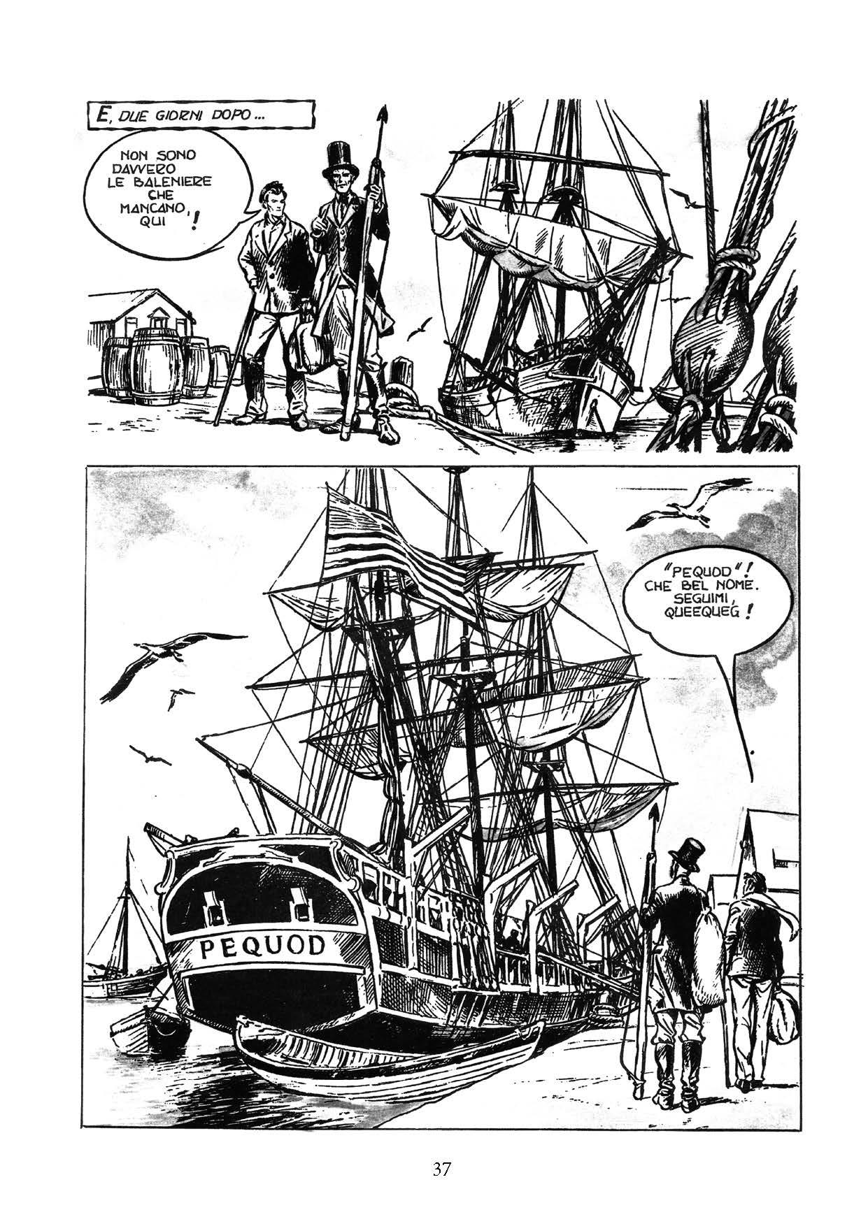 “Moby Dick la balena bianca”, di Herman Melville, disegno di Franco Caprioli su sceneggiatura di Massimo Liorni (Edizioni NPE)