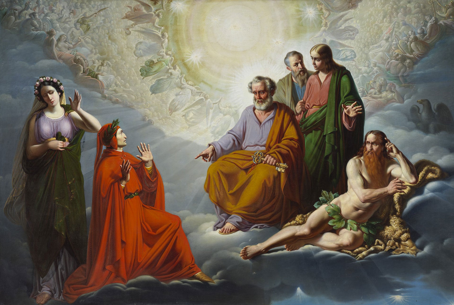 Tommaso de Vivo (Napoli, 1790 –1884), Paradiso. Olio su tela, 1865.Palazzo Reale di Napoli (In deposito alla Reggia di Caserta)