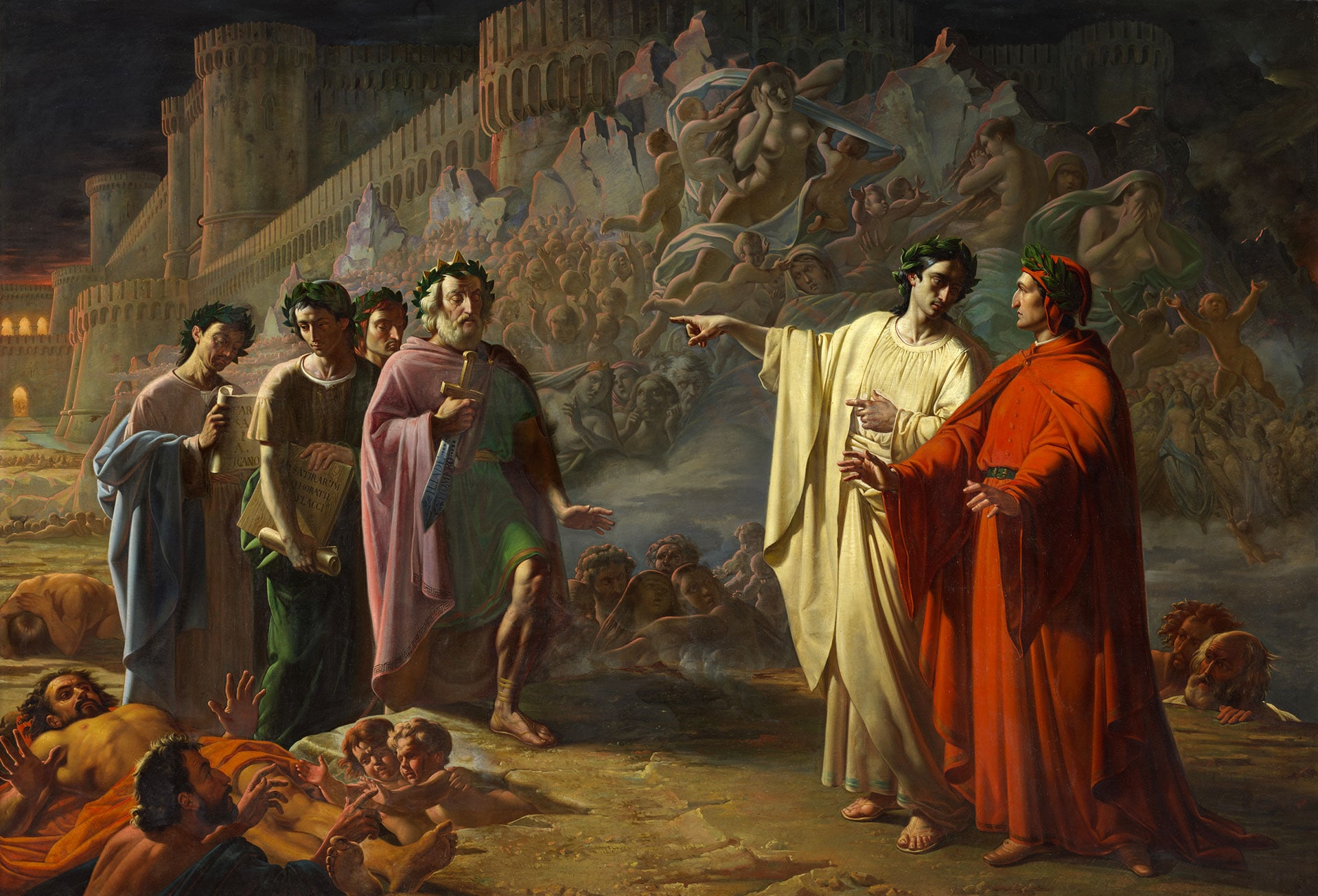 Tommaso de Vivo (Napoli, 1790 –1884), Inferno. Olio su tela, 1863. Palazzo Reale di Napoli