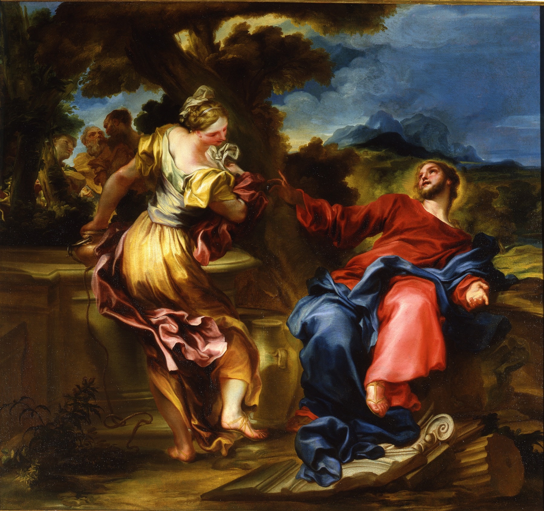 Gregorio de Ferrari, Gesù e la Samaritana, olio su tela, Musei Civici d'Arte Antica, Bologna
