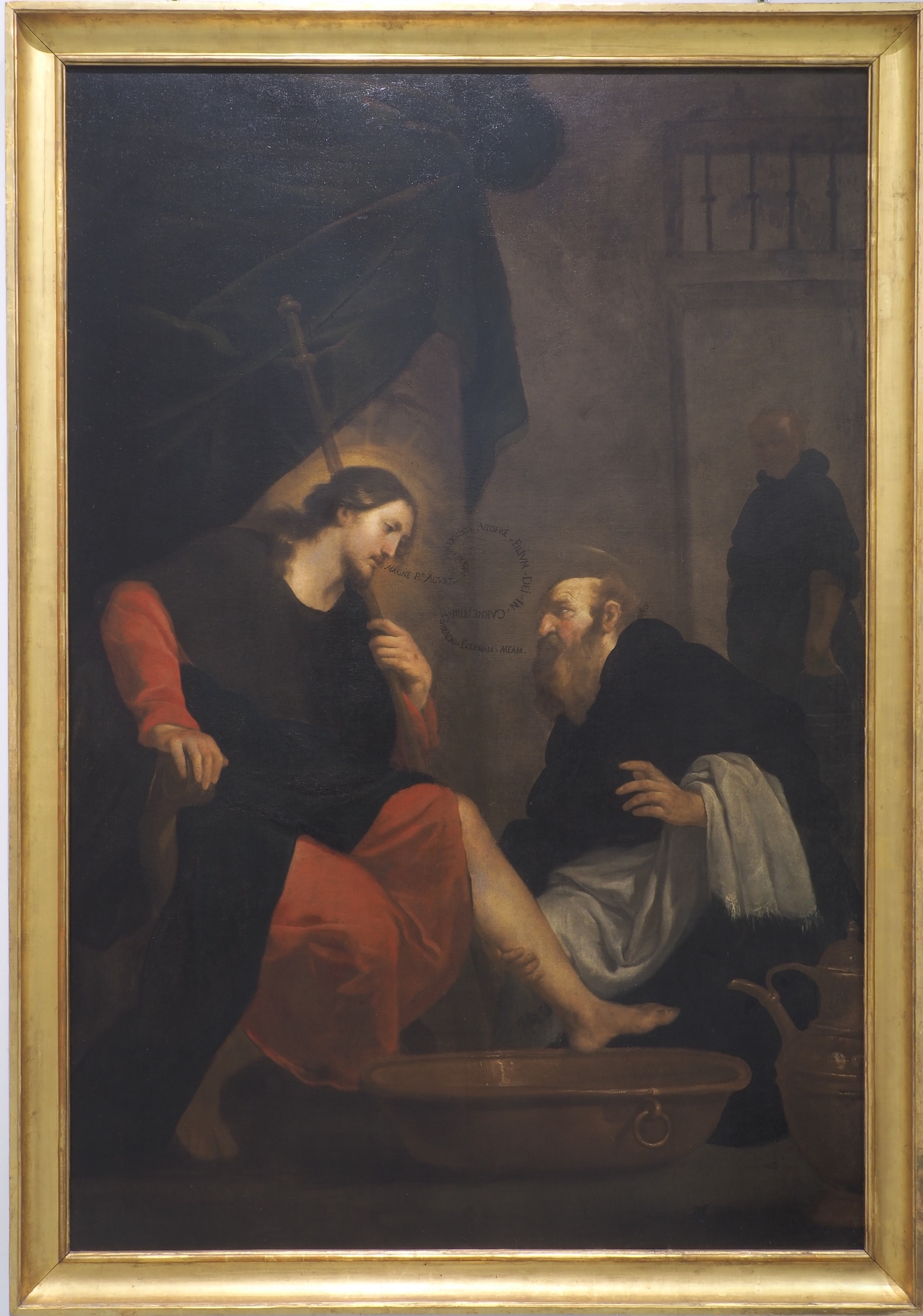 Orazio De Ferrari, Sant'Agostino lava i piedi di Cristo nelle vesti di pellegrino, Museo dell'Accademia Ligustica di Belle Arti, Genova