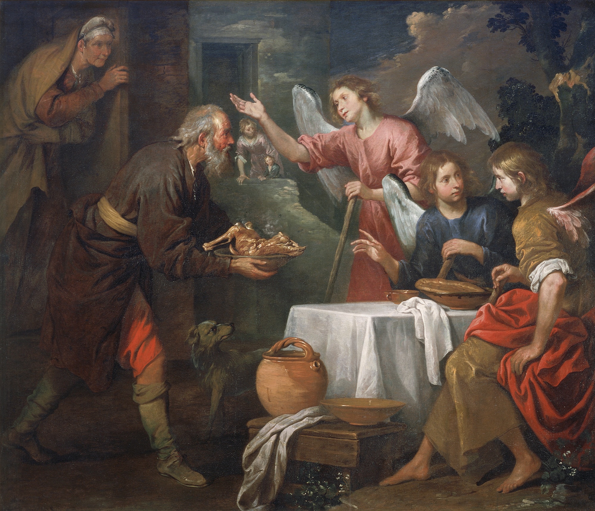 Giovanni Andrea De Ferrari, Abramo e i tre Angeli, olio su tela, Saint Louis Art Museum, Saint Louis, Missouri