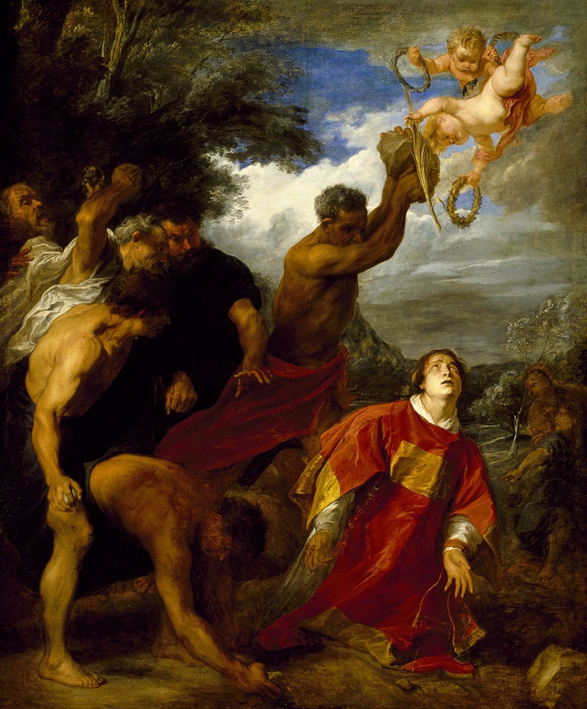 Antoon van Dyck, Martirio di Santo Stefano, 1623-1625, olio su tela, 178x150cm., The National Trust Collections, Tatton Park, Cheshire