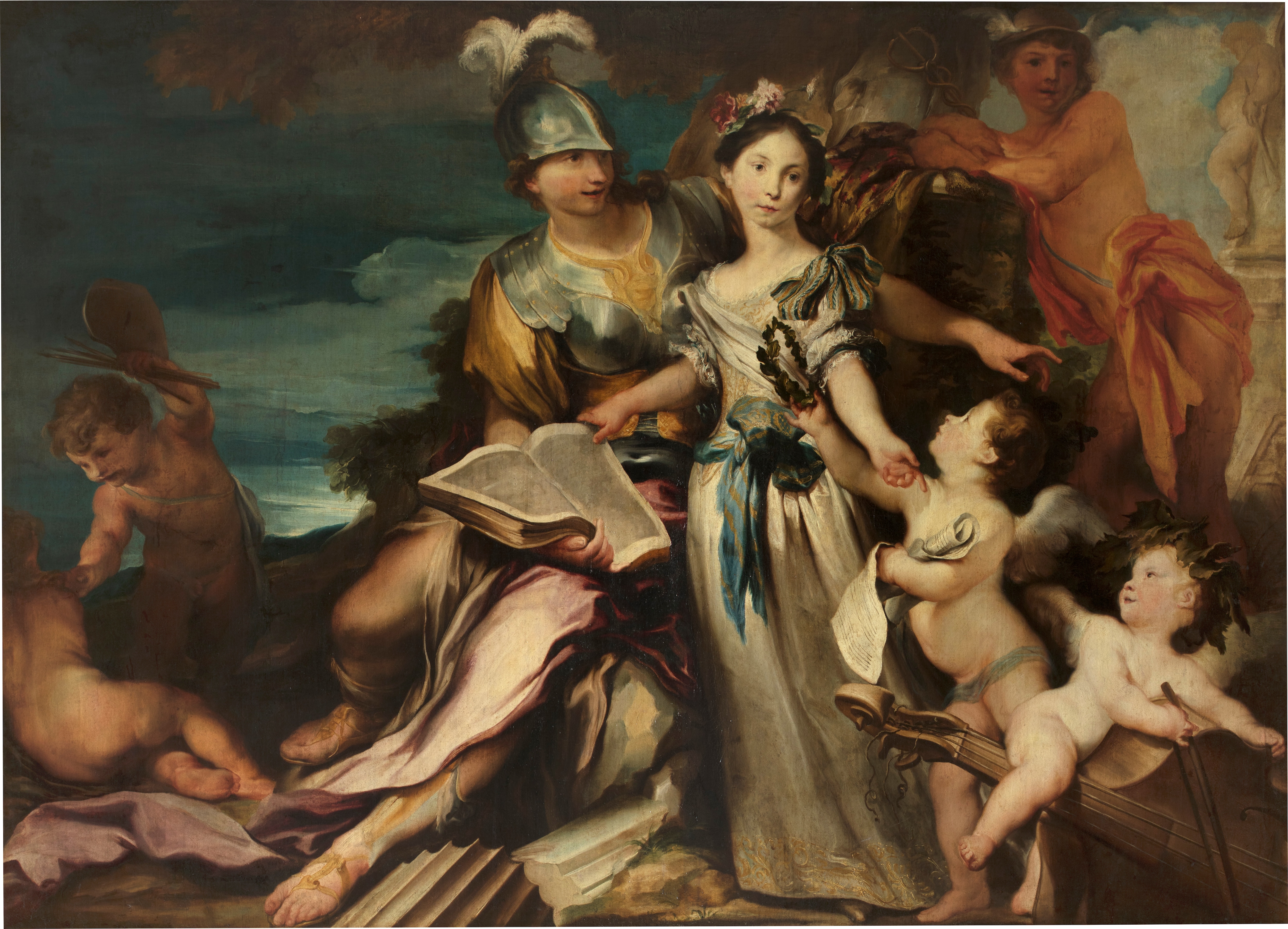 Gregorio De Ferrari, Ritratto allegorico di una giovinetta, 1685-1690 circa, olio su tela, 148,5x200cm., Museo Lázaro Galdiano, Madrid © Museo Lázaro Galdiano, Madrid