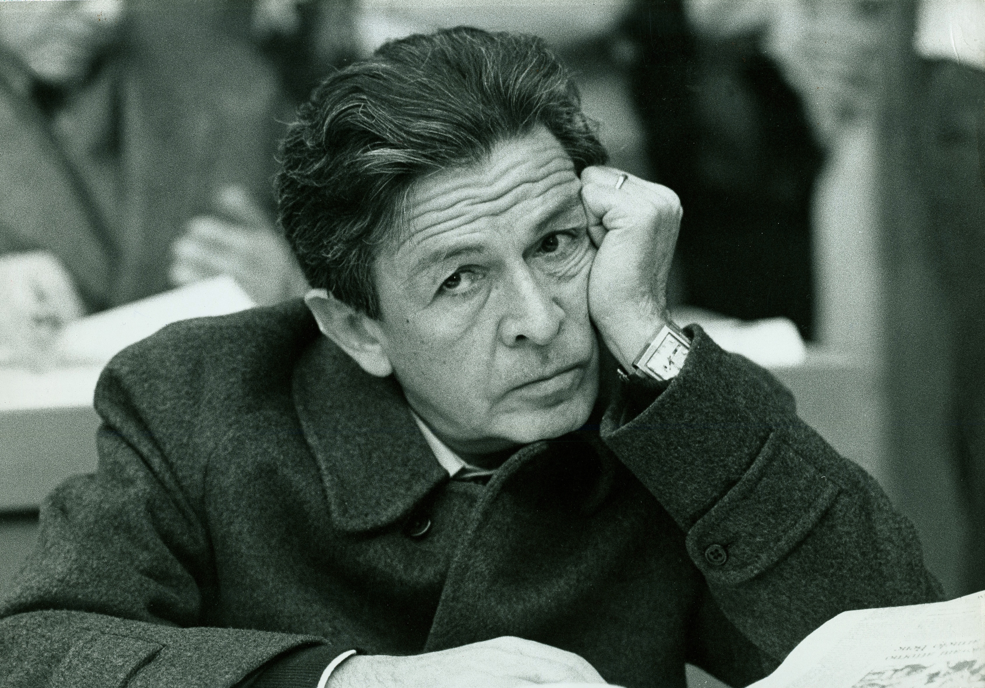 Ritratto durante un congresso della CGIL, negli anni Settanta
