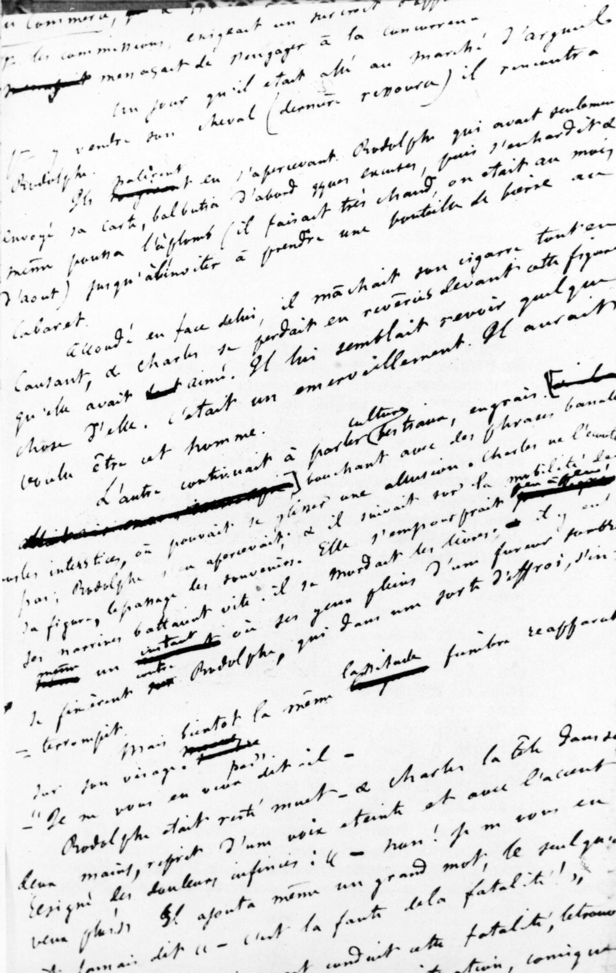 Manoscritto di Madame Bovary, di Gustave Flaubert.