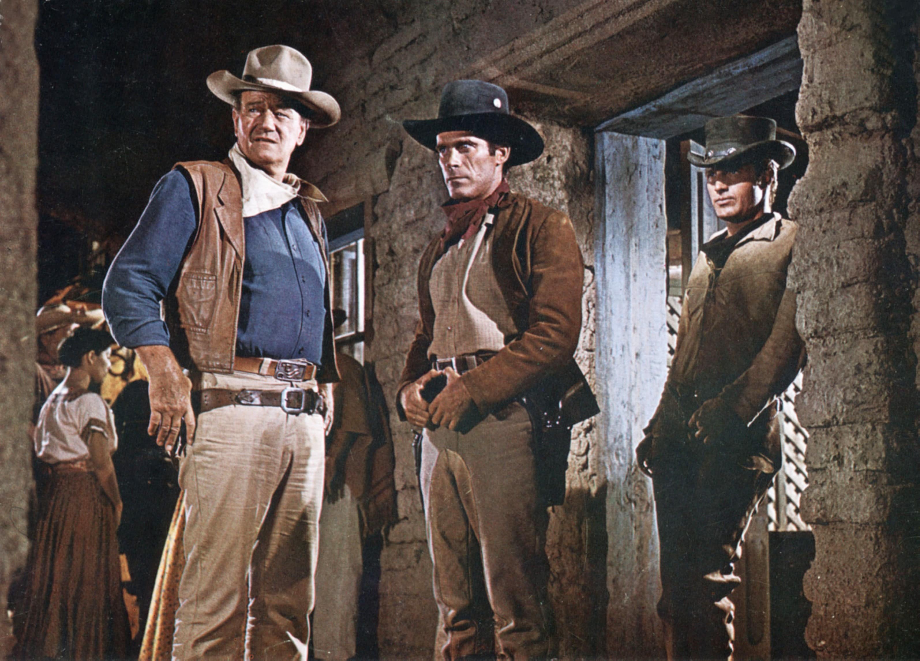 Una scena di "El Dorado" (1966) con John Wayne. Regia di Haward Hawks