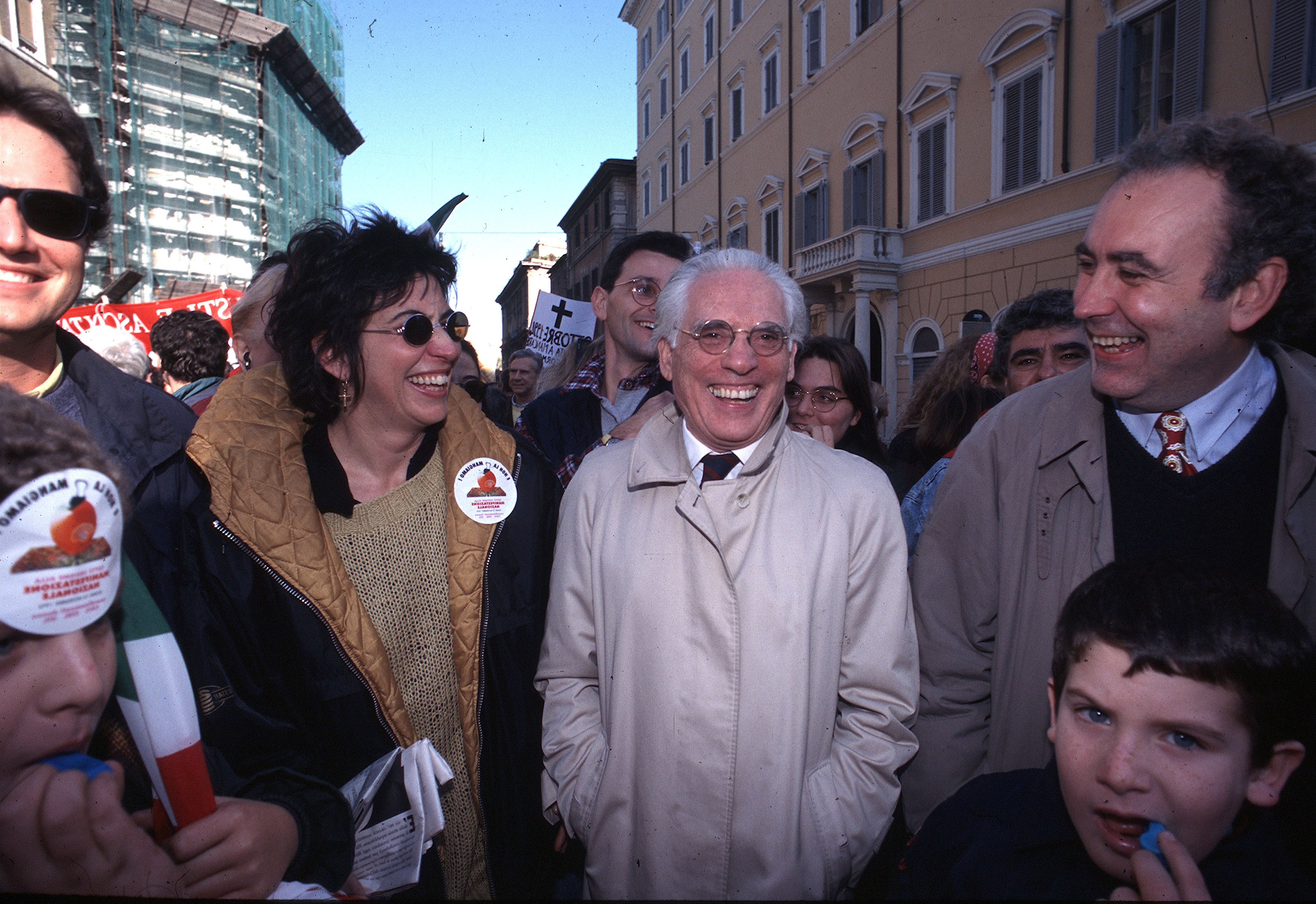 Nel 1997 con Serenza Dandini e Michele Santoro