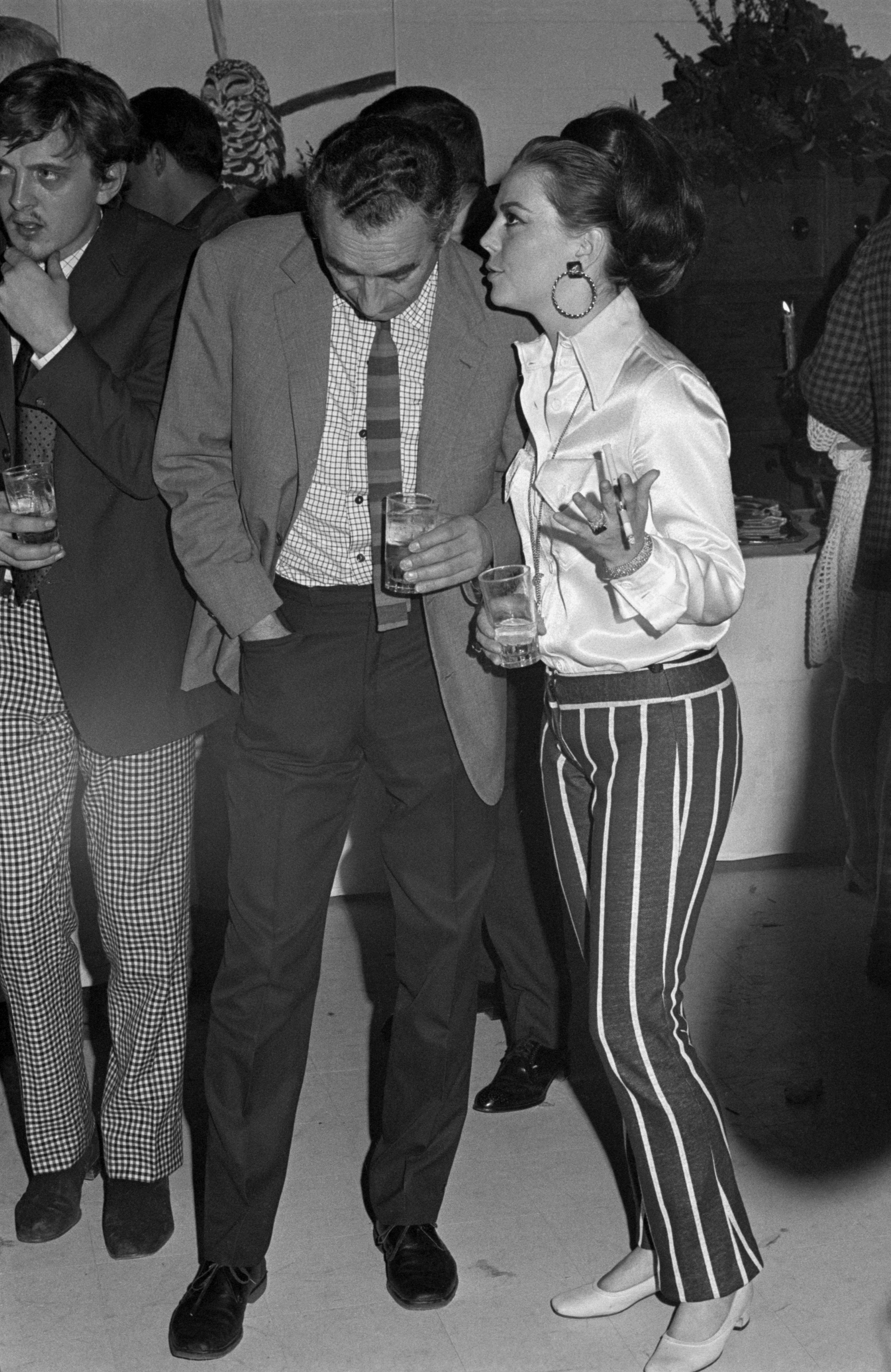 Ad un party a Hollywood con l'attrice americana Natalie Wood nel 1966