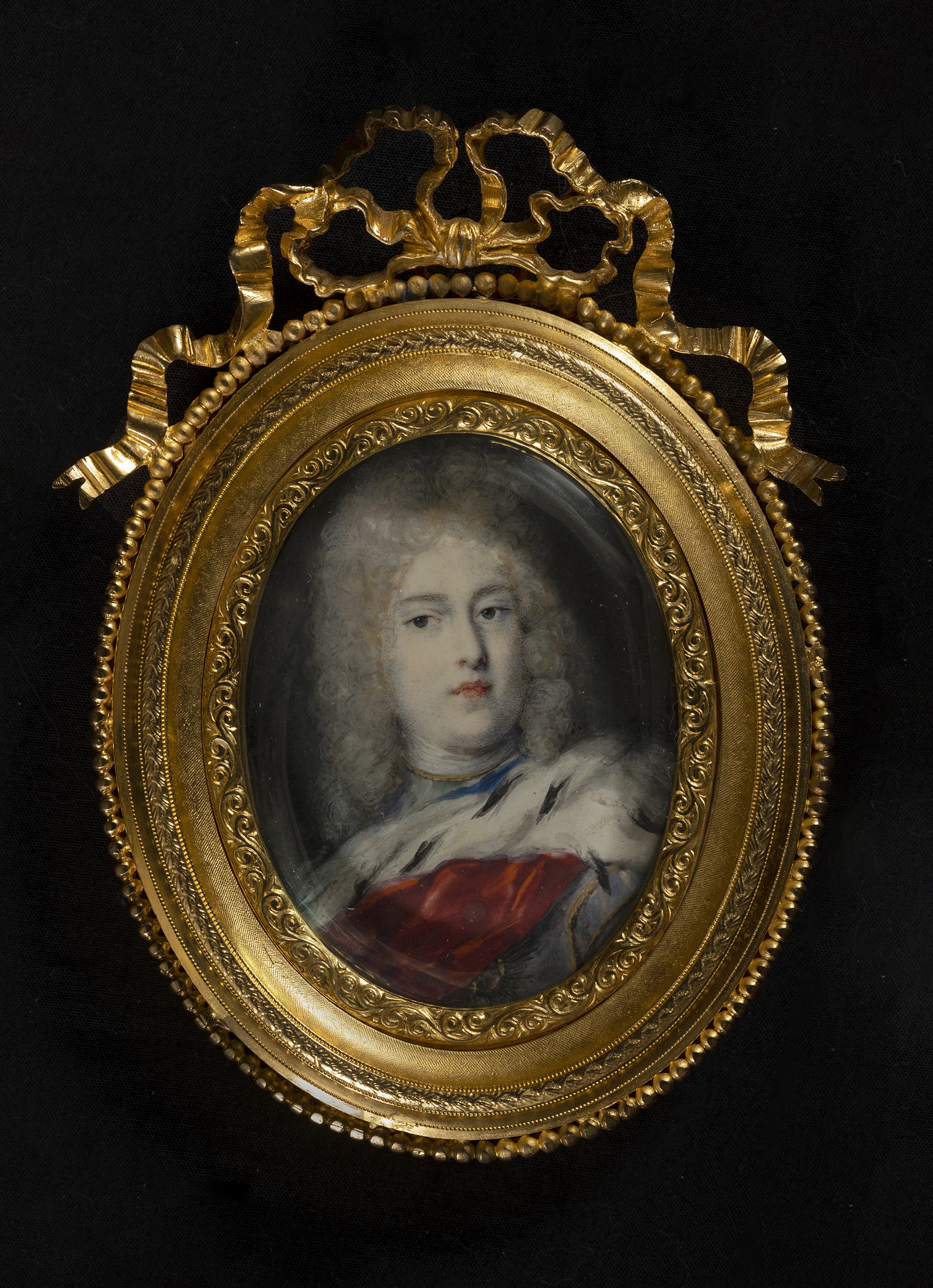 Rosalba Carriera, Ritratto di Federico Augusto II di Sassonia, acquerello e gouache su avorio, cm 6,5 x 4,8 (ovale), 1719 - 1720 
