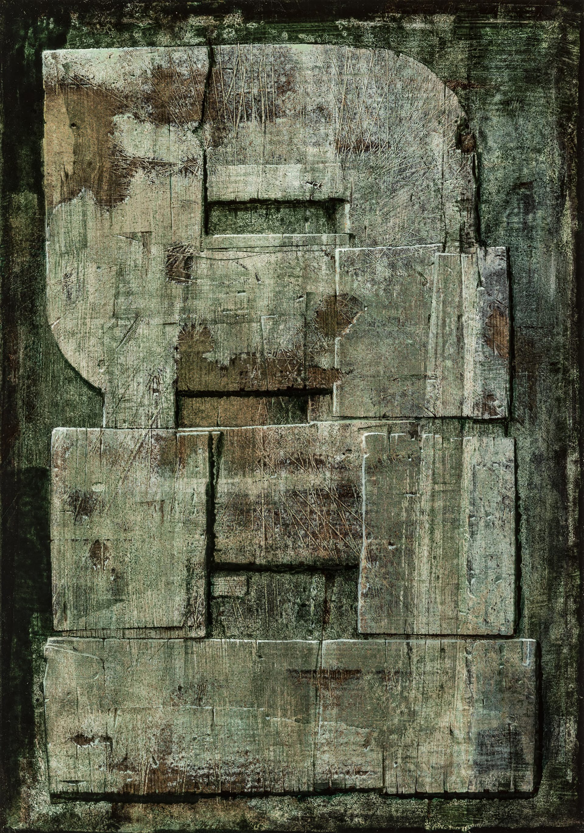 Luigi Pericle "Senza titolo (Matri Dei d.d.d.)", 1978. Tecnica mista su masonite, 42 x 29,5 cm. Collezione privata