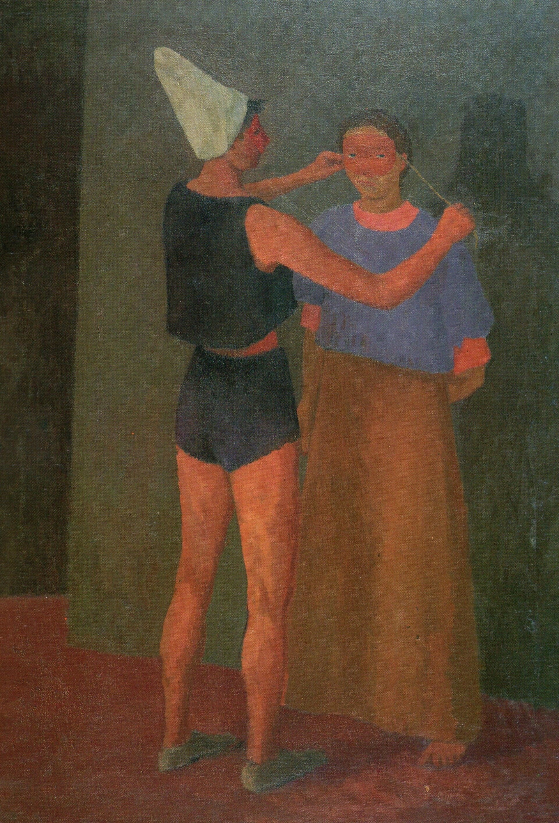 Giuseppe Capogrossi: Dietro le quinte (recto), 1938 ca., olio su tela – Galleria Nazionale
