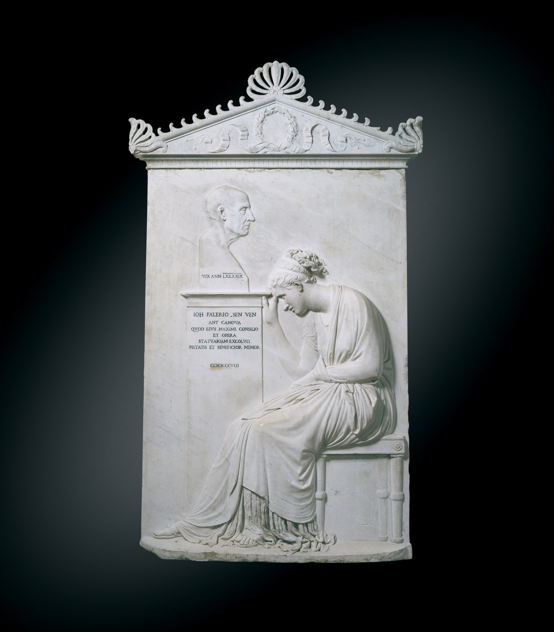 Antonio Canova (1757 - 1822), Stele funeraria di Giovanni Falier, 1806 – 1808, Marmo, 221 x 120cm., Venezia, Chiesa di Santo Stefano