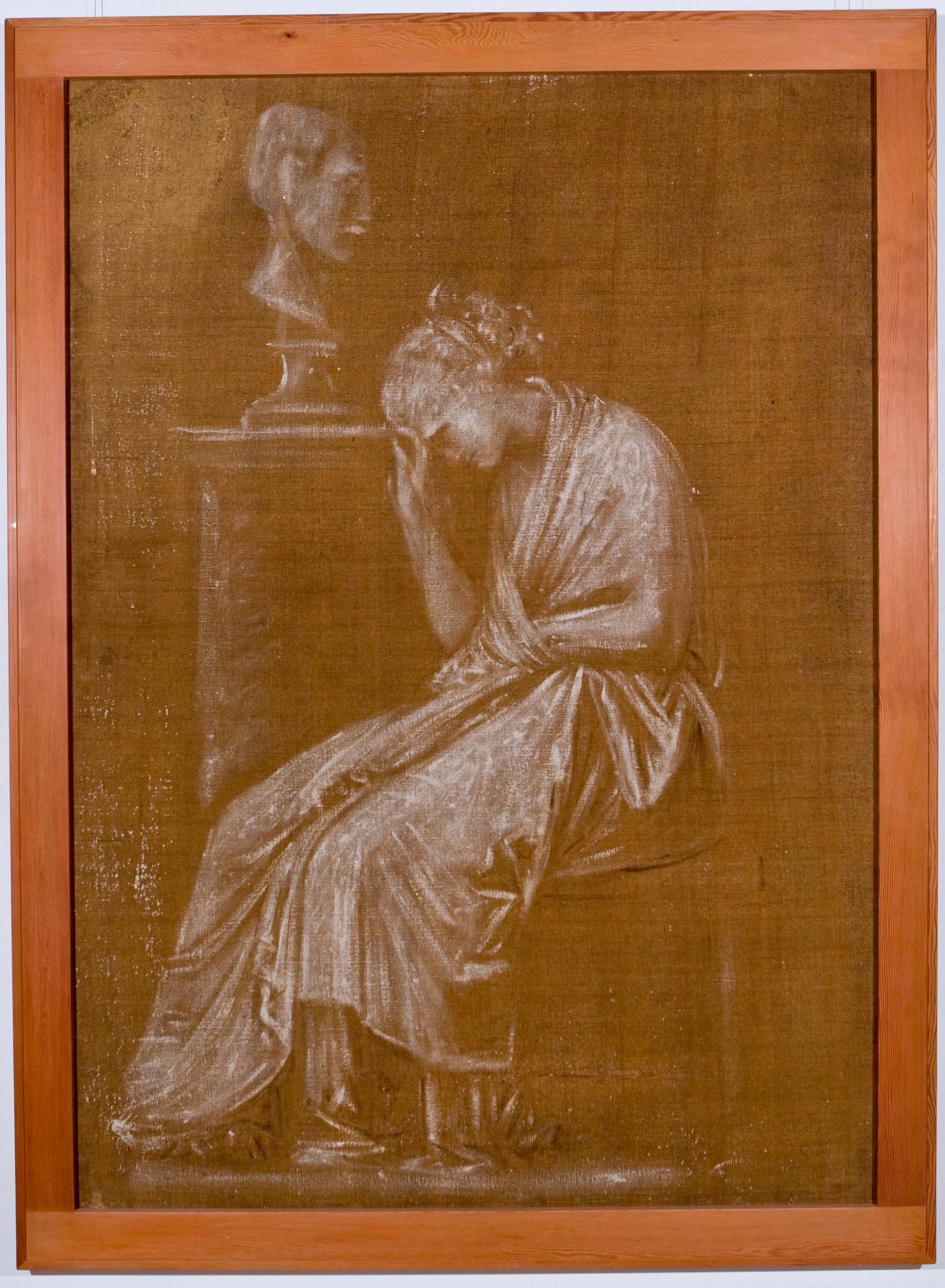 Antonio Canova (1757 - 1822), Donna piangente accanto a un busto, 1806 c., tecnica mista su tela, 173x121cm., Bassano del Grappa, Museo Civico
