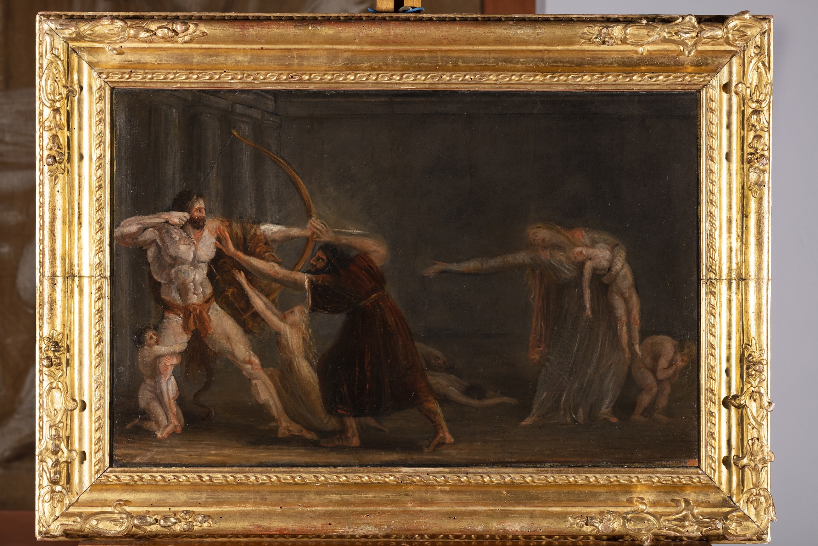 Antonio Canova (1757 – 1822), Ercole che saetta i figli, 1798-1799, Olio su carta applicata su tela, 42x65,55cm., Bassano del Grappa, Museo Civico