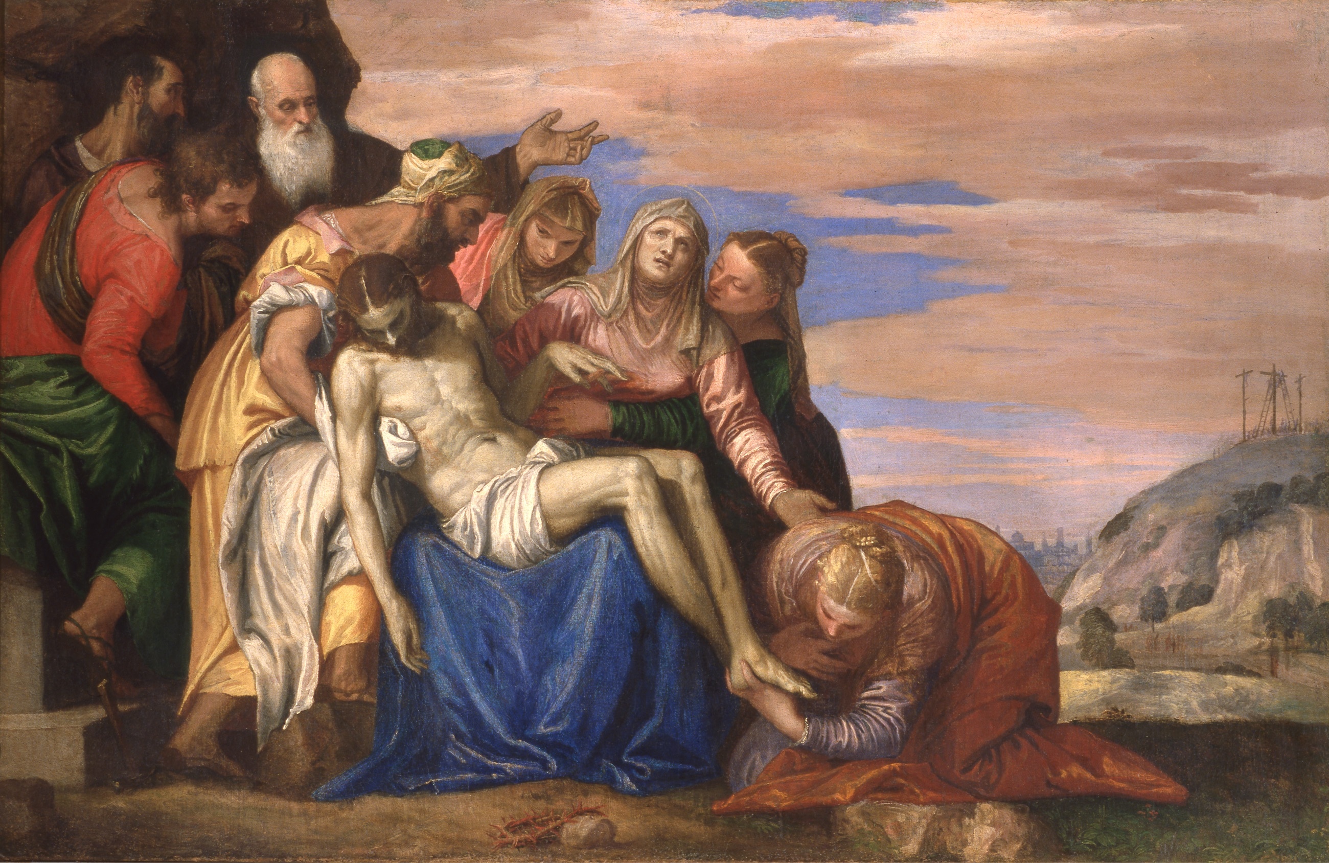Paolo Caliari detto Paolo Veronese (1528 - 1588), Deposizione di Cristo, 1546-1549 c., Olio su tela, 76x119 cm., Verona, Museo di Castelvecchio