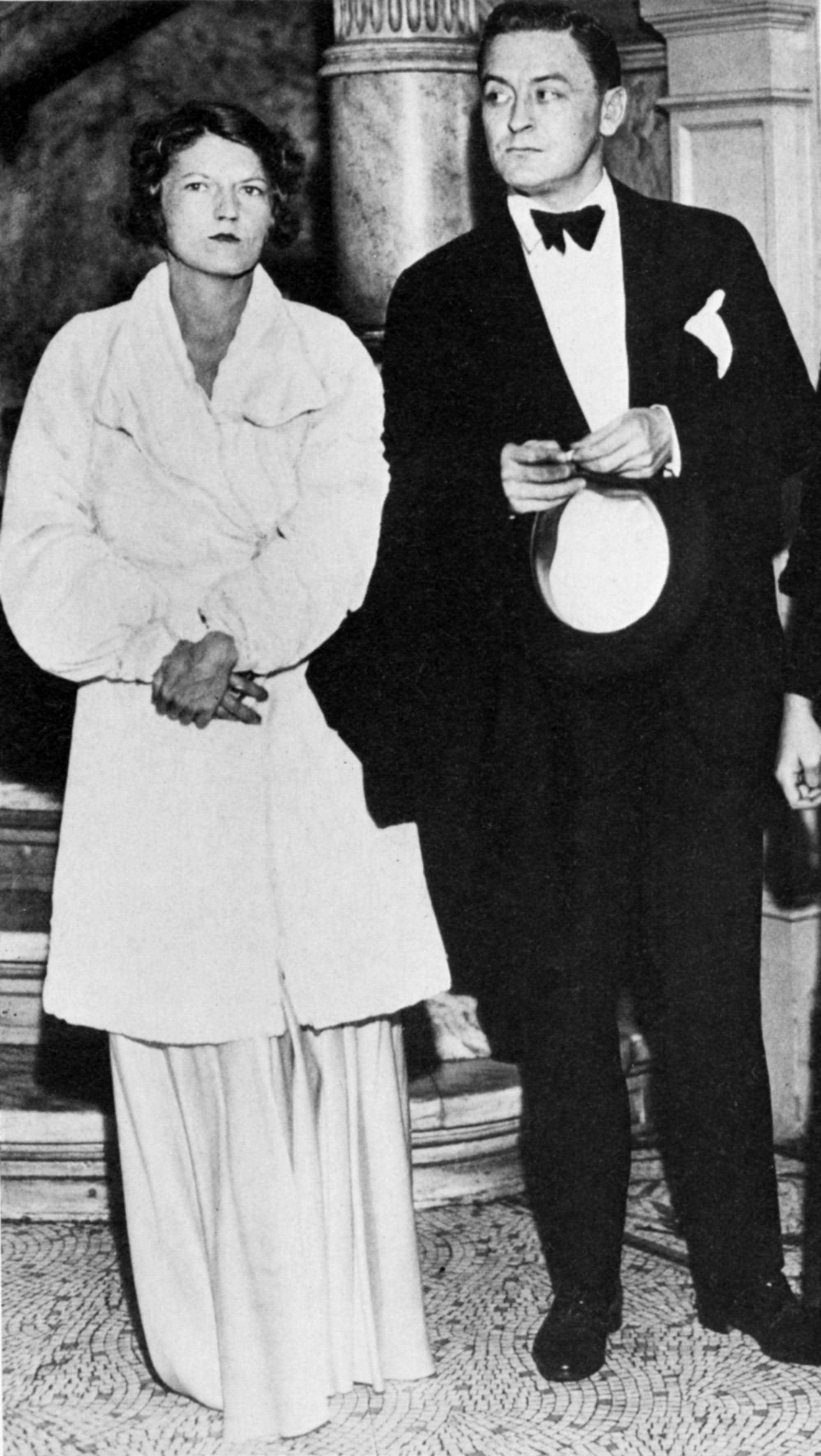 Zeld​a Sayre e Francis Scott Fitzgerald nel 1933 alla prima del film Pranzo alle otto di George Cukor