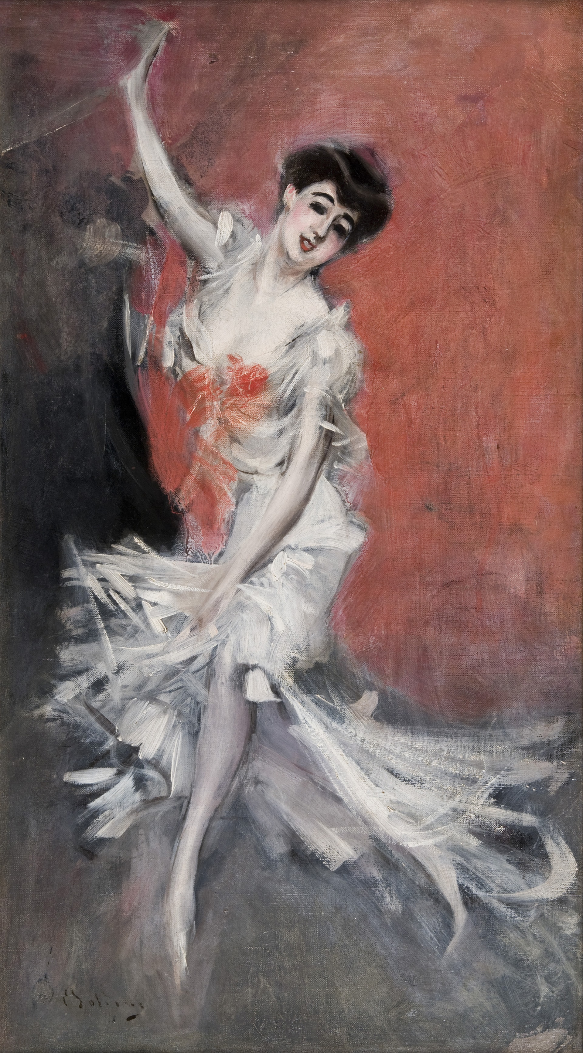 Giovanni Boldini. Ritratto di ballerina, 1900 ca. Olio su tela, 57 x 31,5 cm. Collezione privata. Courtesy Museo Archives Giovanni Boldini Macchiaioli
