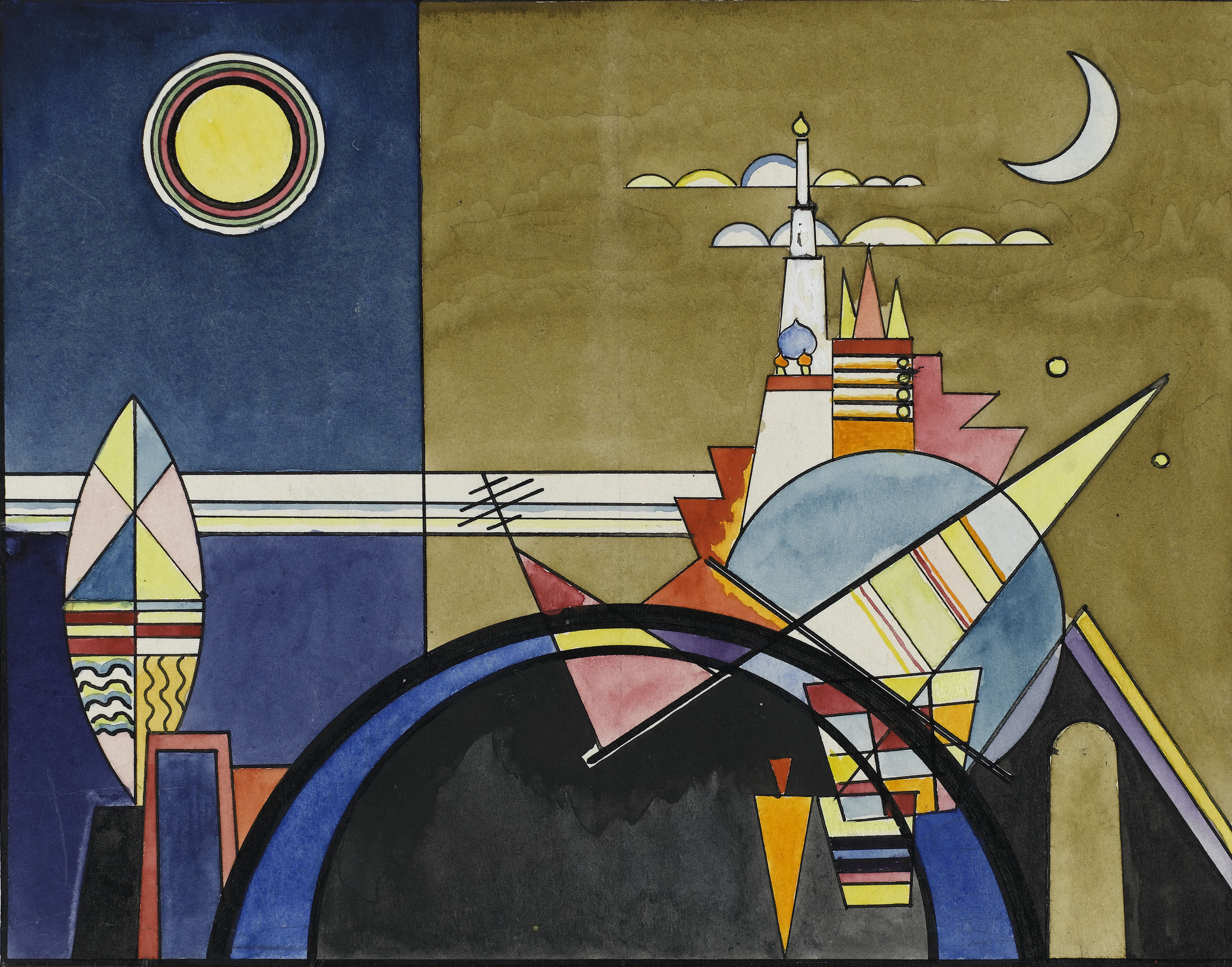 "The Great Gate Of Kiev", 1928. Scenografia per "Quadri da un’esposizion"e di Modest Musorgskij. Paris, Centre Georges Pompidou, Musée national d'art moderne.