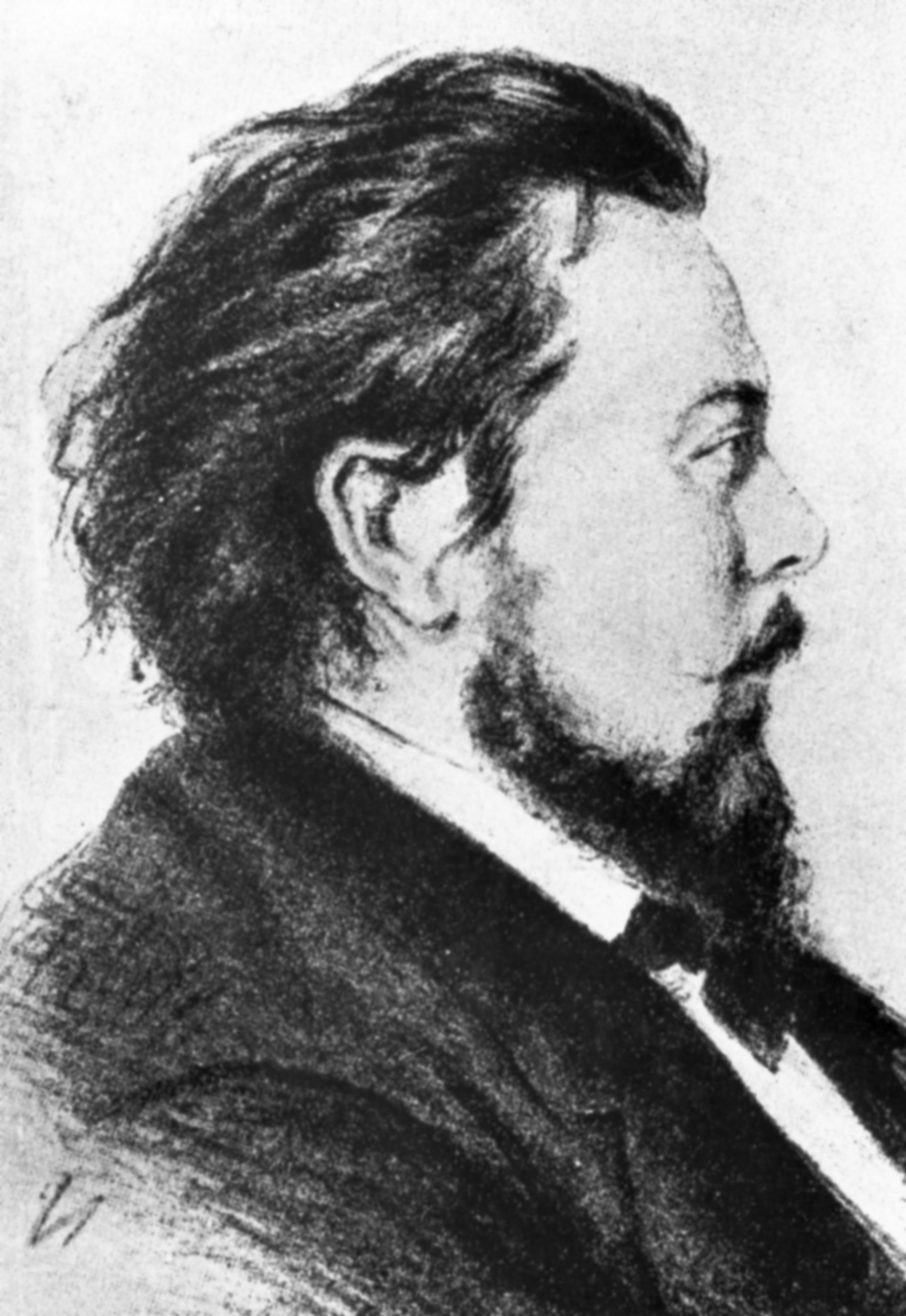 Ritratto di Modest Musorgskij, 1876. Artista: Alexandrovsky.