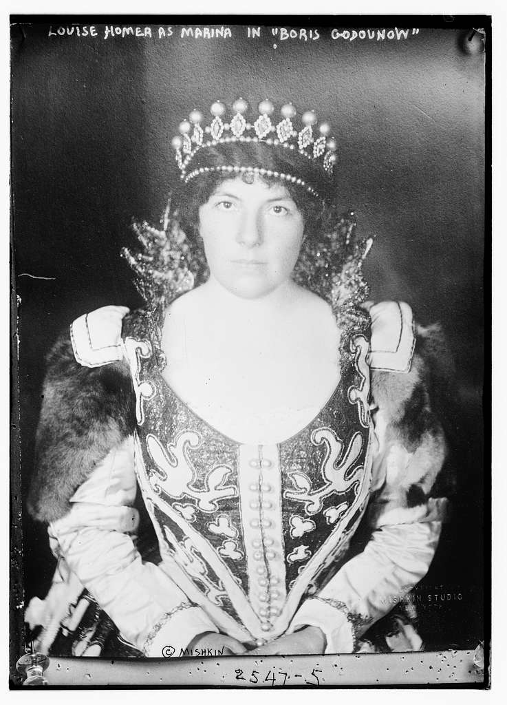 Louise Homer (1871-1947) nel ruolo di Marina al Metropolitan Opera House di New York, March 1913.