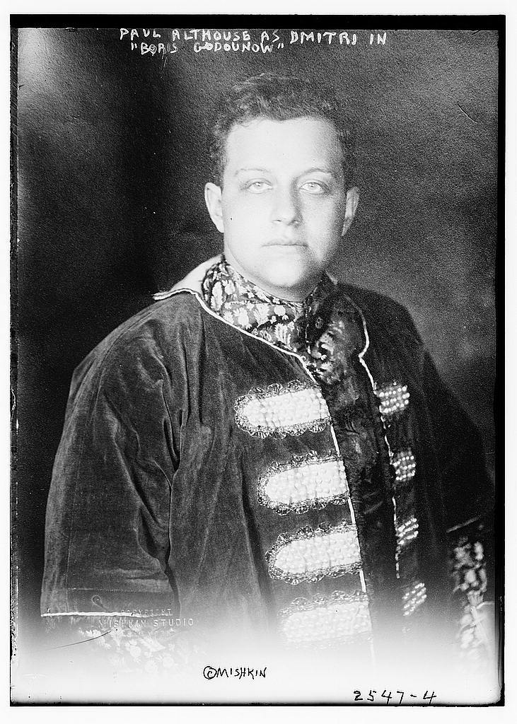 Paul S. Althouse (1889-1954) nel ruolo di Dmitri al Metropolitan Opera House di New York, March 1913.