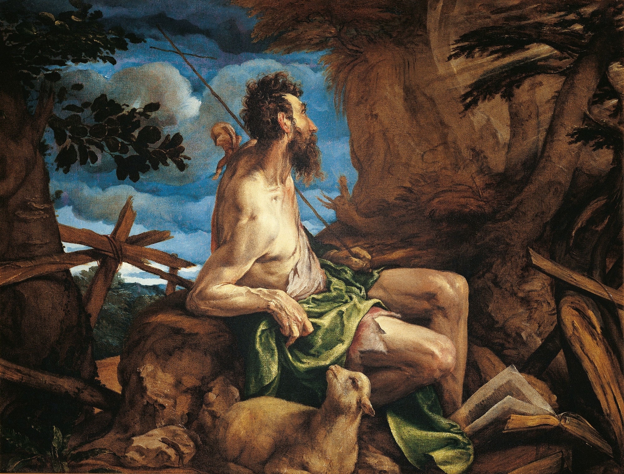Jacopo Bassano, San Giovanni Battista nel deserto, 1558, olio su tela, Museo Civico, Bassano del Grappa