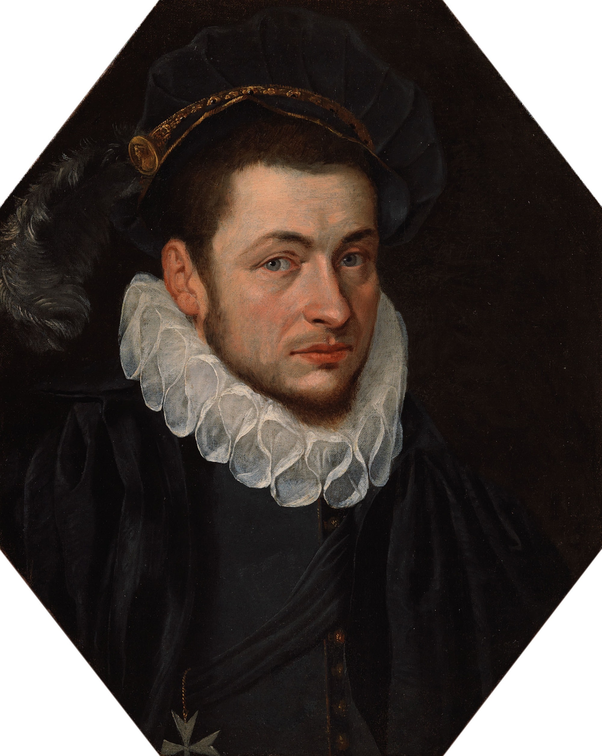 Francesco Bassano il Giovane, Ritratto di un cavaliere di Malta, 1590–1600, olio su tela, Museo Civico, Bassano del Grappa