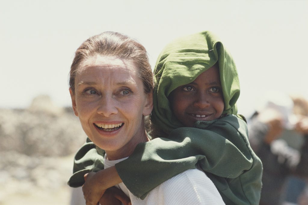 In Etiopia nel 1988 come Ambasciatrice dell'UNICEF. La sua prima missione