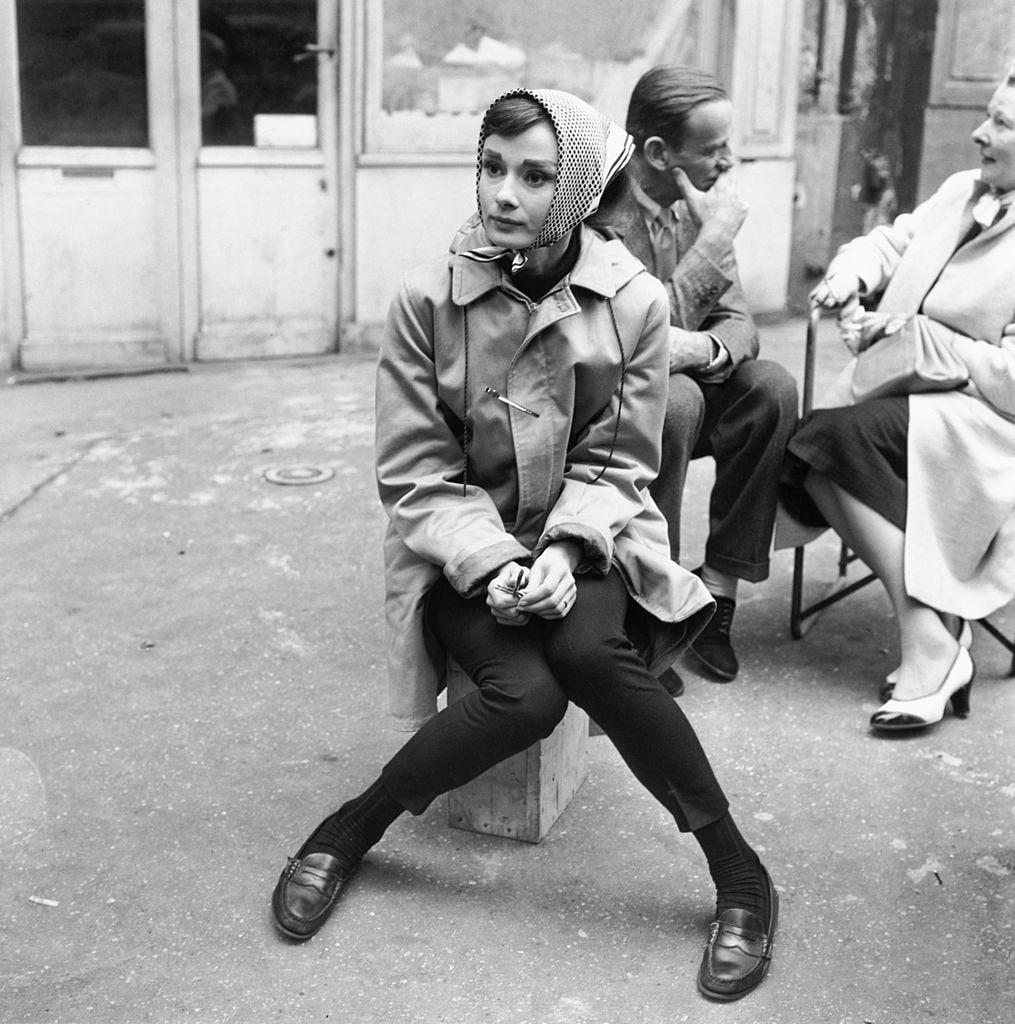 Parigi 1956 sul set di "Funny face" in una pausa dalle riprese